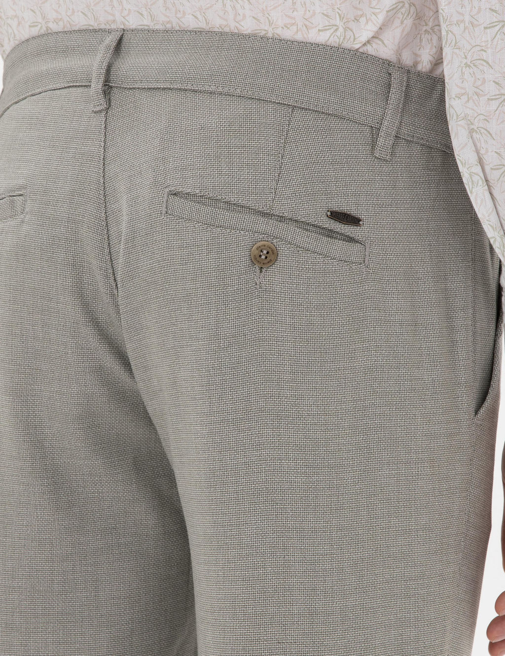 Haki Slim Fit Kanvas Pantolon - Pierre cardin фото 6