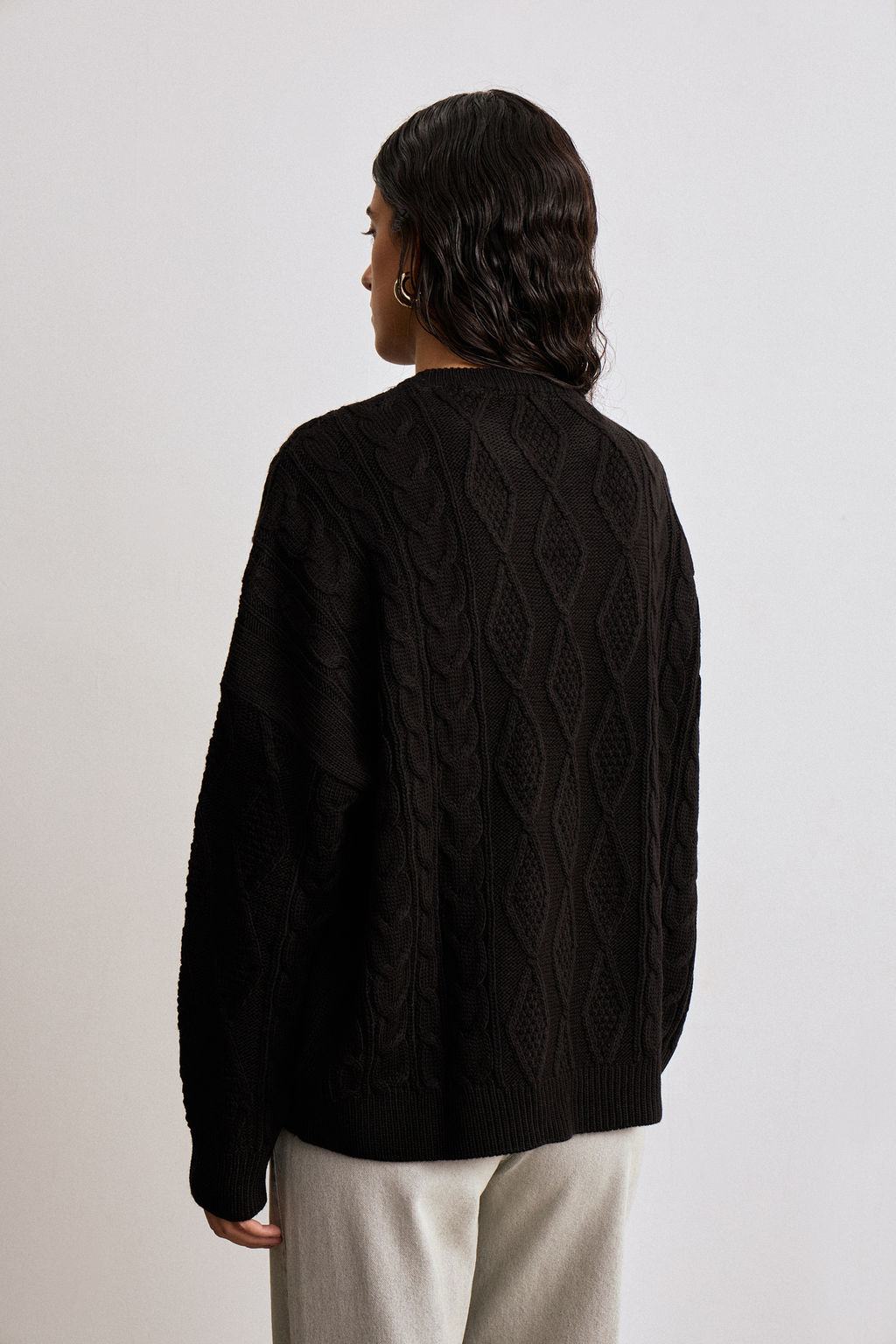 Джемпер из трикотажа с косами - Mollis фото 3