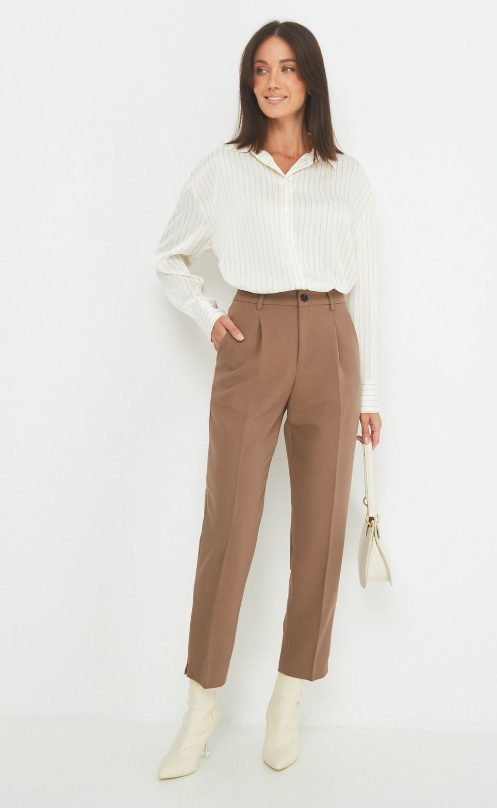 Брюки F222-0822 beige - Fine joyce фото 2