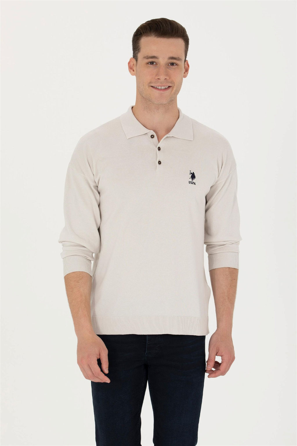 U. S. Polo Assn Мужской базовый свитер с каменным узором - U.s. polo assn фото 10