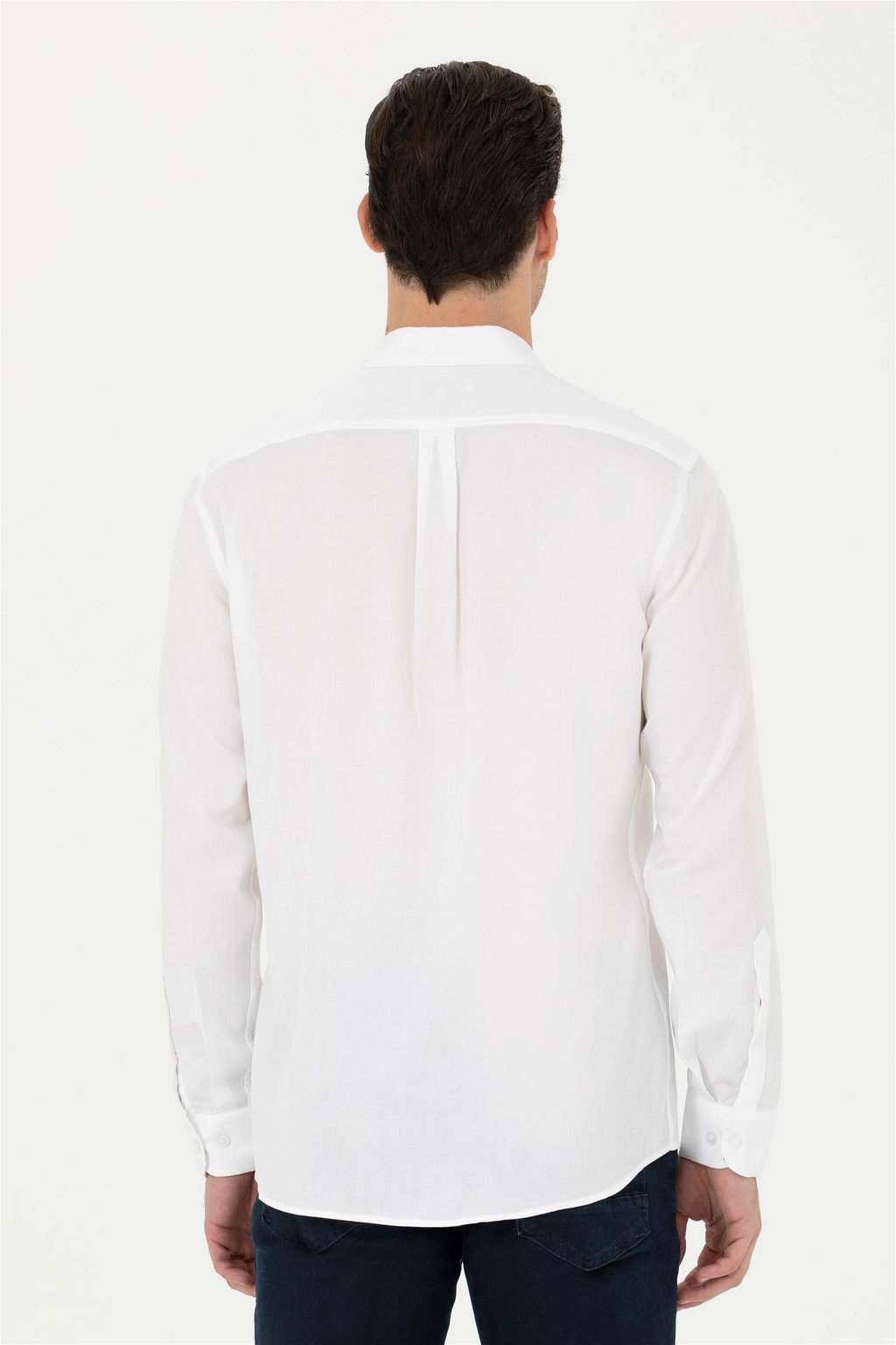 Мужская белая рубашка с длинным рукавом - U.s. polo assn фото 5