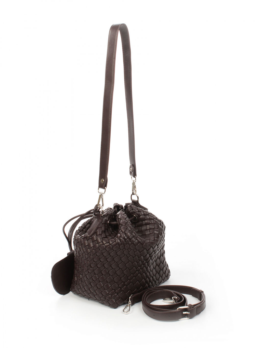 LACCOMA сумка СУ038-темно-коричневый эко кожа хлопок  фото 2