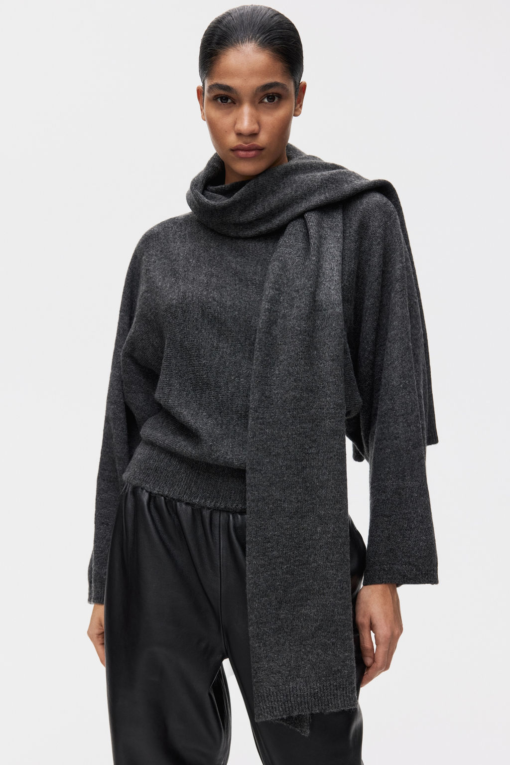 Jersey oversize con detalle de bufanda - H&m фото 7
