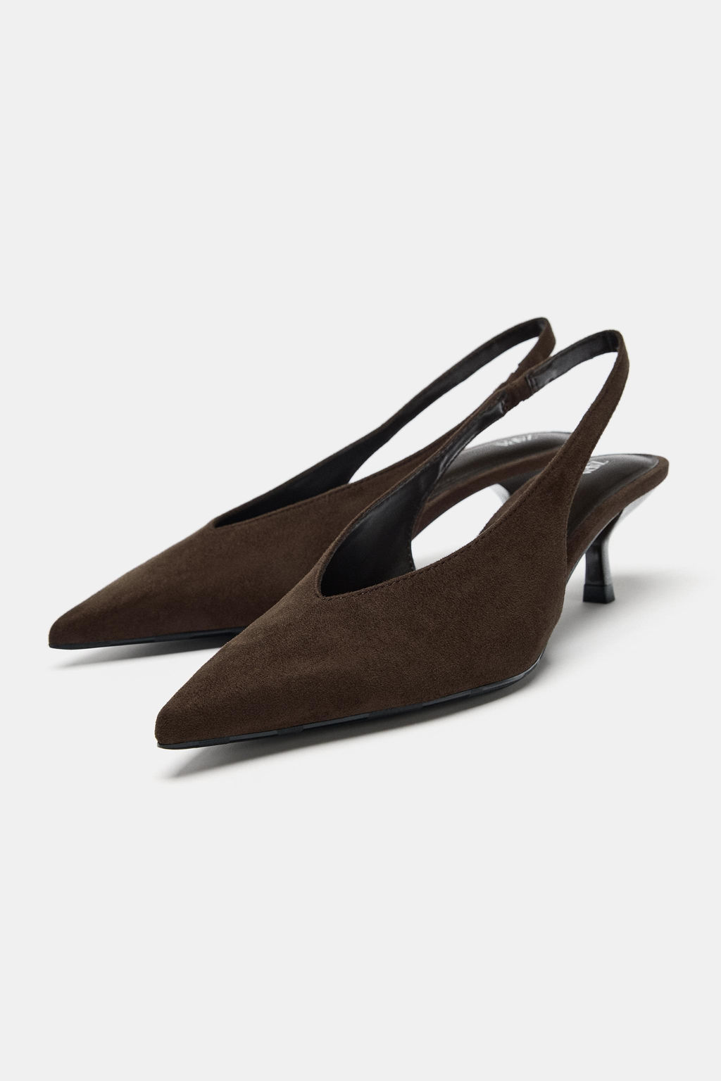 SLINGBACK KITTEN HEEL SHOES - Zara фото 4