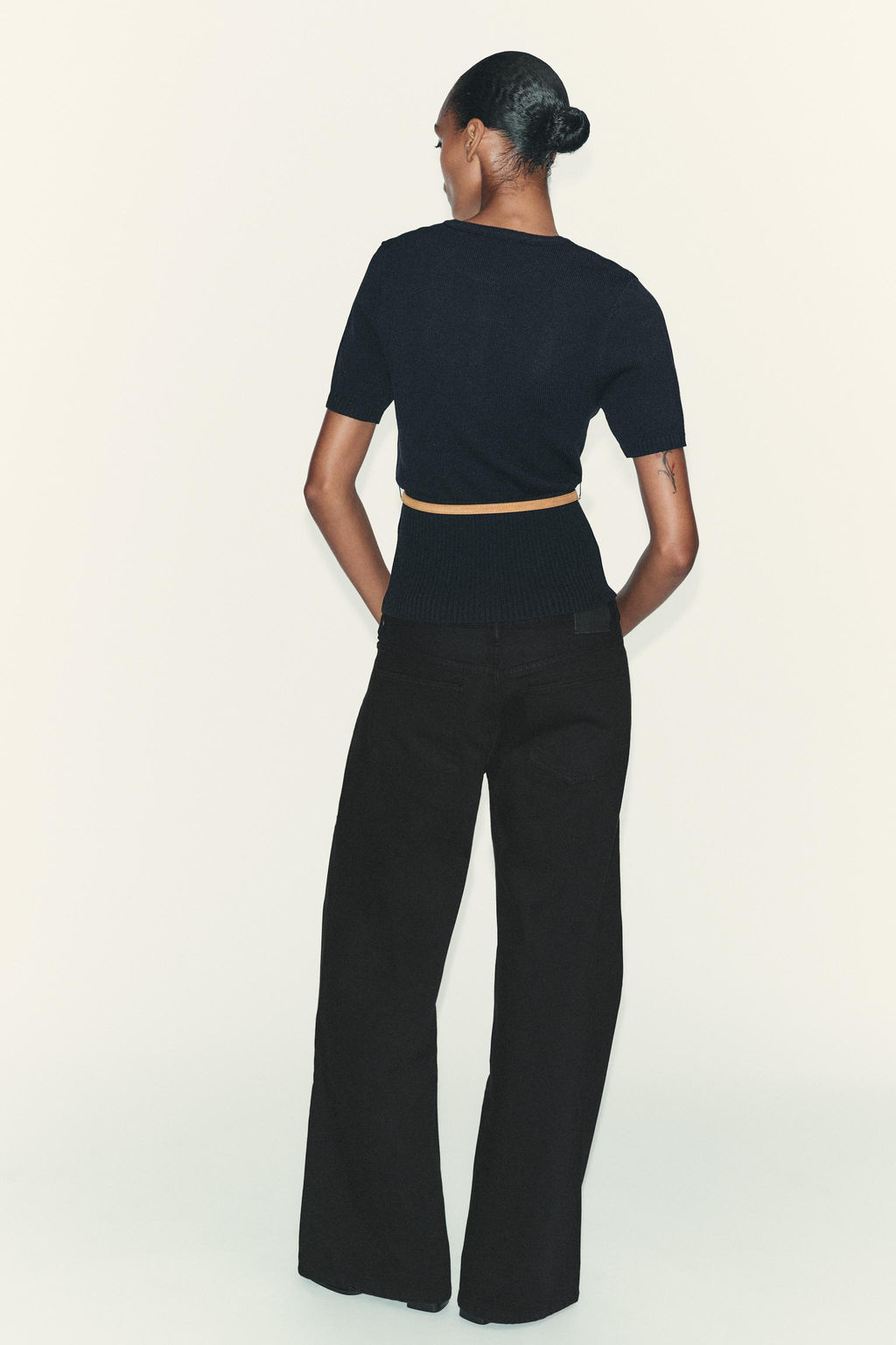 SHORT SLEEVE BELTED CARDIGAN - Zara фото 6
