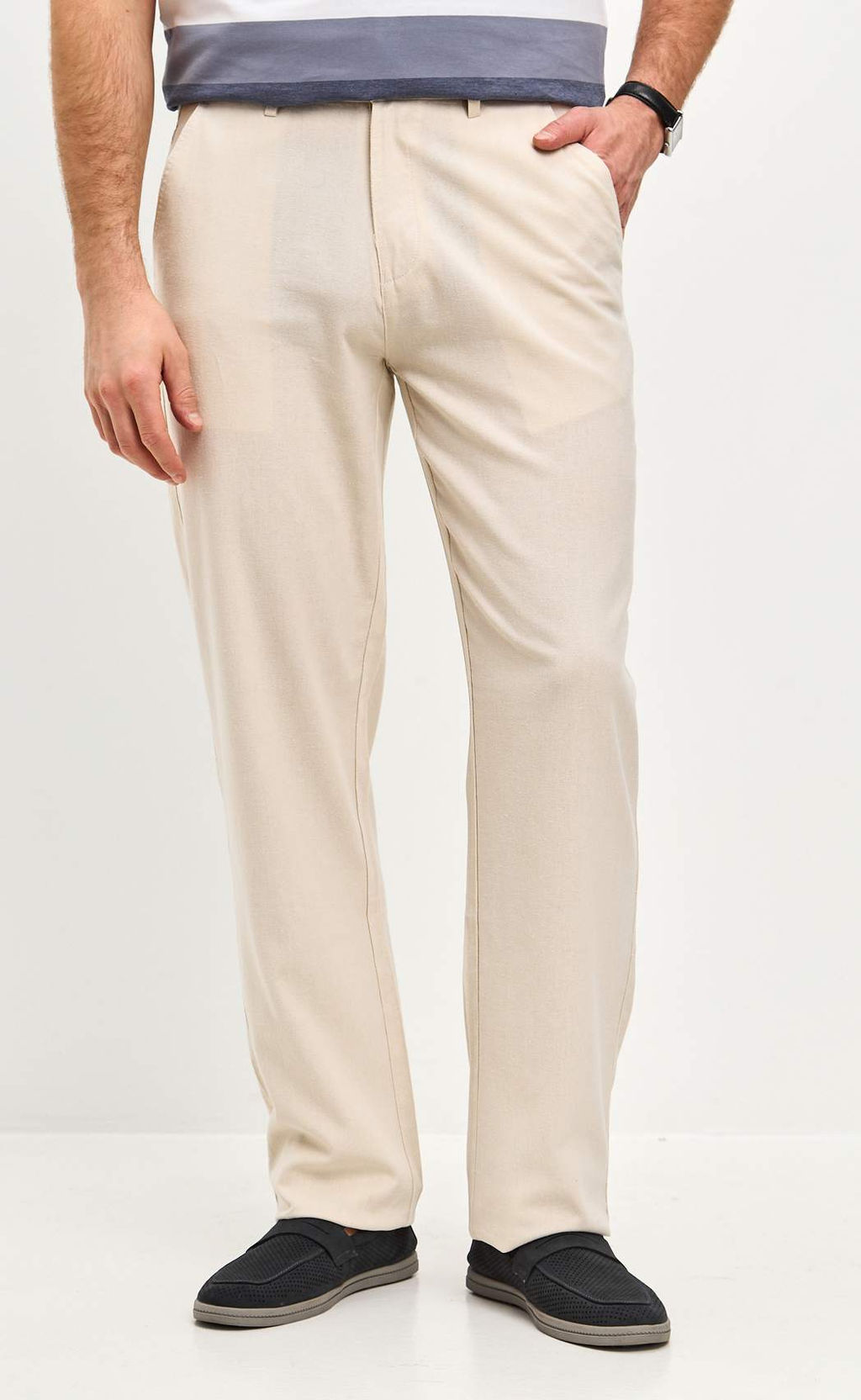 Брюки лен F511-0851 l.beige - Fine joyce фото 2