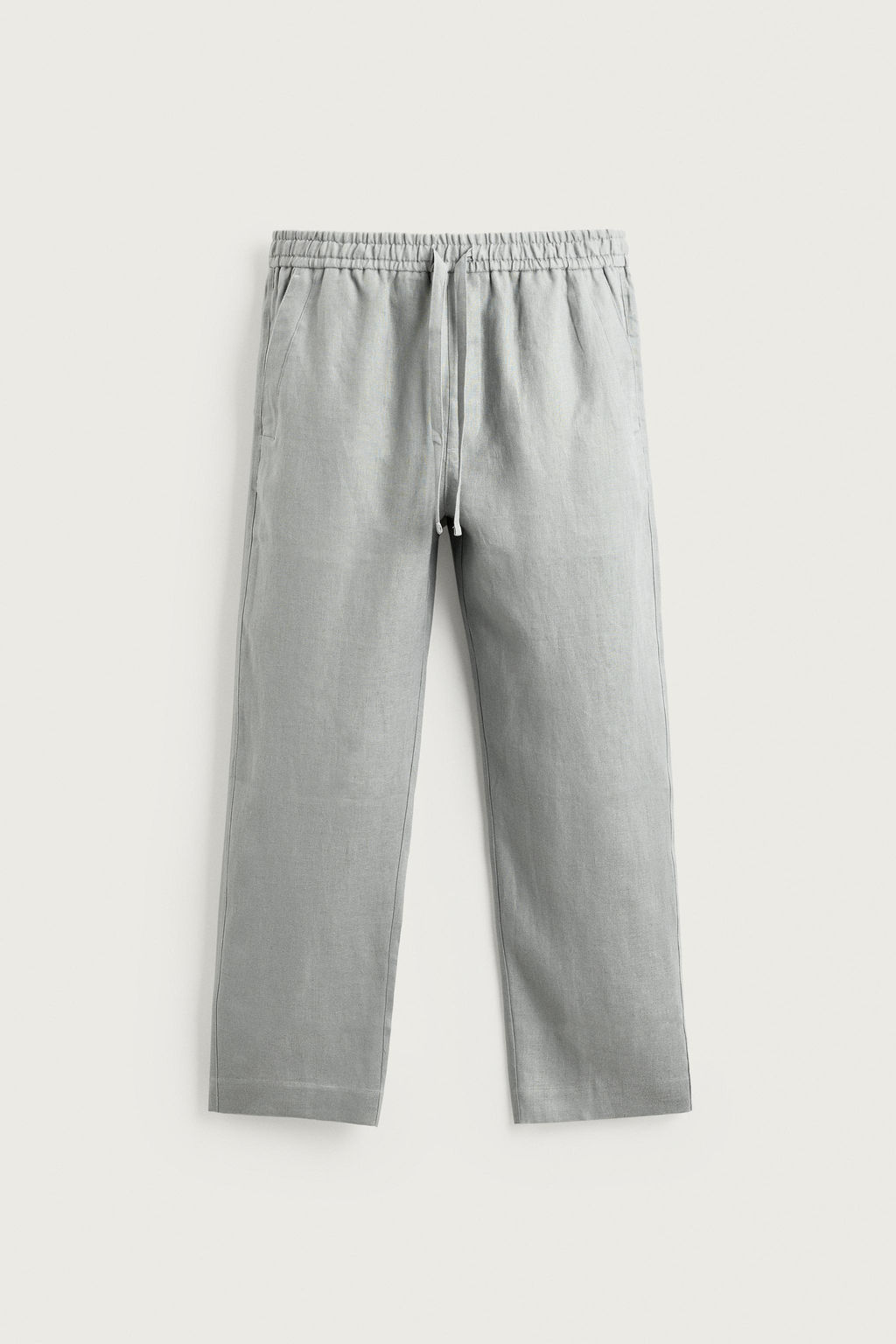 PANTAL?N RELAXED FIT 100% LINO / Gris claro - Zara фото 11