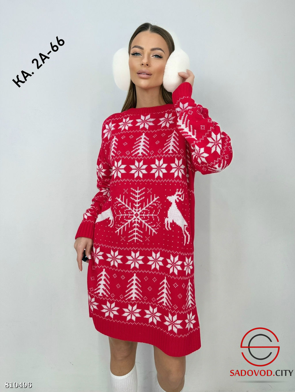 Туника женская с новогодним принтом - Bruno фото 2