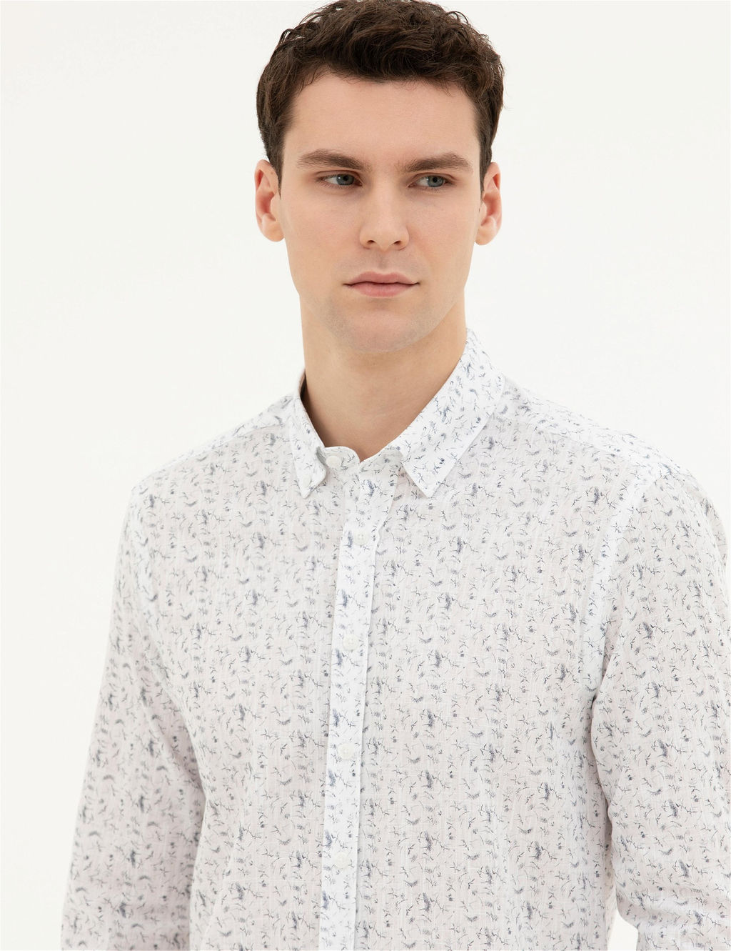 Lacivert Slim Fit Uzun Kollu G_mlek - Pierre cardin фото 2