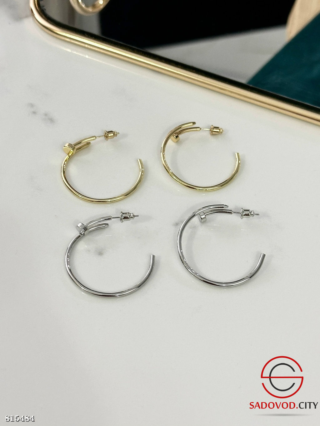 Серьги с камнями из бижутерного сплава - Bruno фото 3