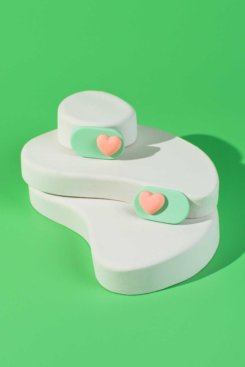 Набор заколок для волос зажим, арт. 71779 / 10 СЕРДЕЧКИ (в наборе: 2шт., 3,9 см, черный металл, по