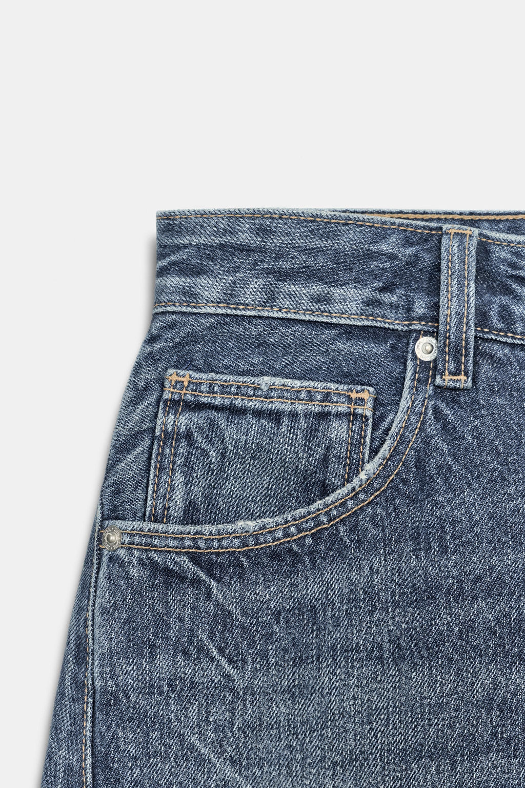 BERMUDA JORTS DENIM TRF TIRO MEDIO / Azul - Zara фото 7