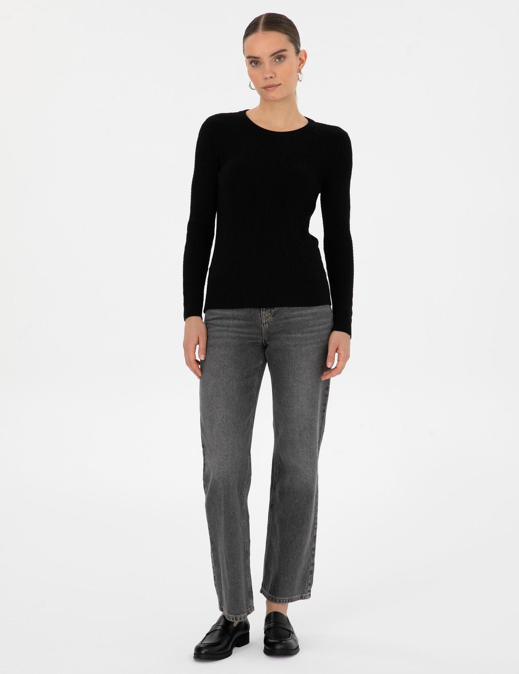 Siyah Ex. Slim Fit Kazak