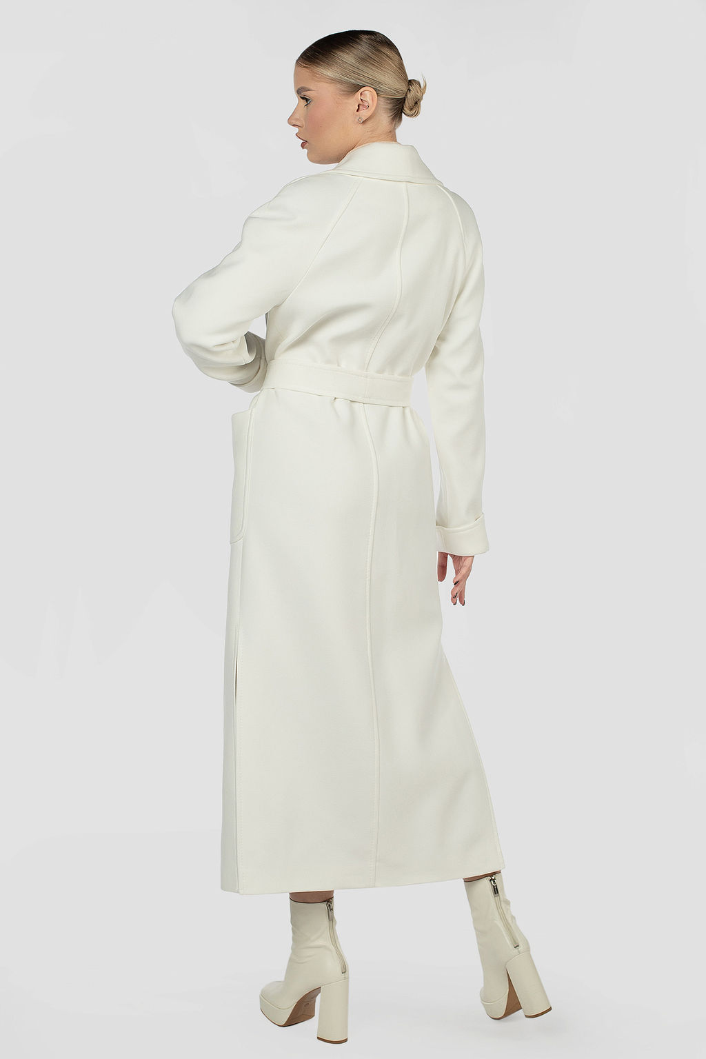 01-12055 Пальто женское демисезонное Classic Reserve (пояс) - El podio фото 4