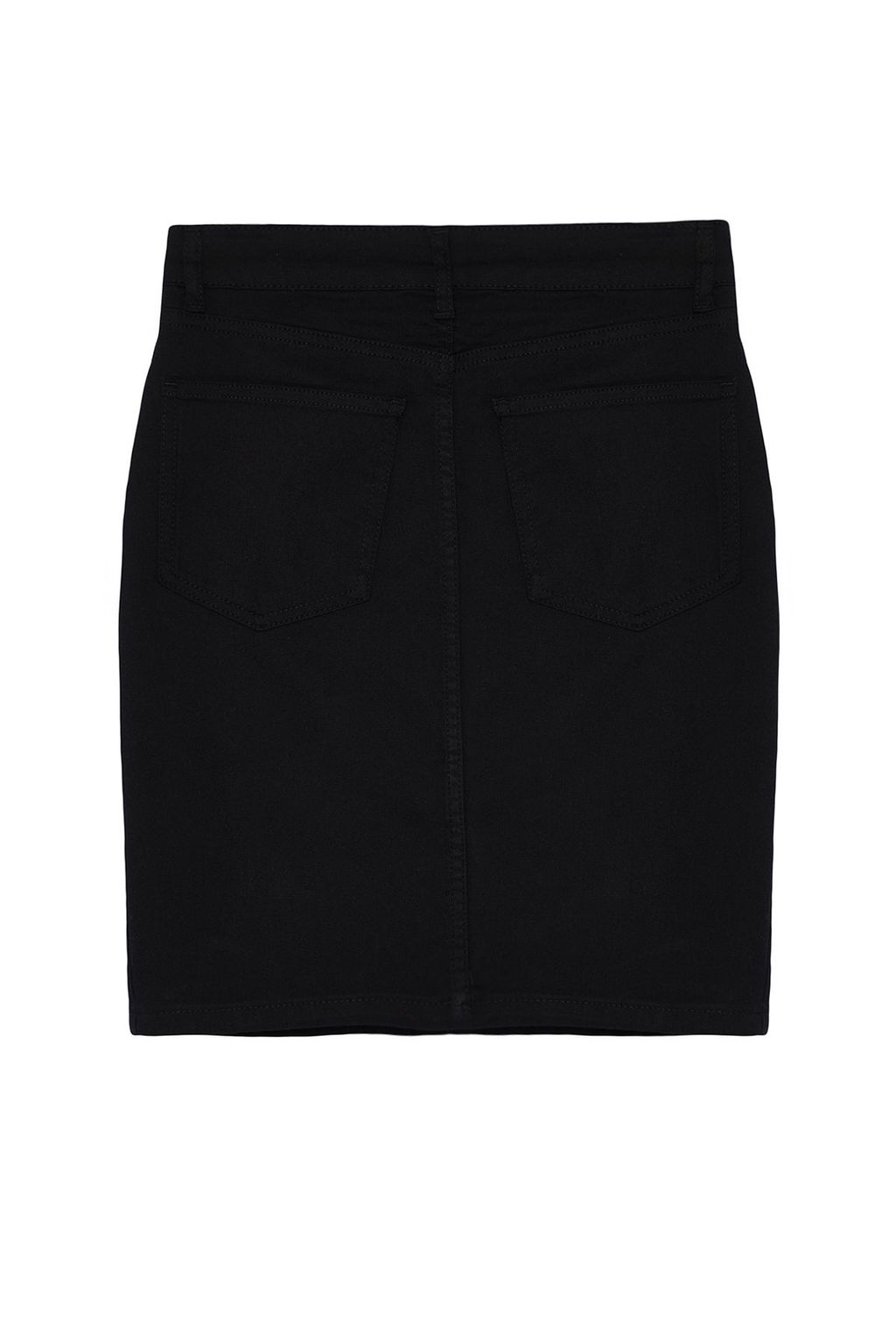 Siyah Gabardin Dokuma Mini Boy Etek TWOSS24ET00243