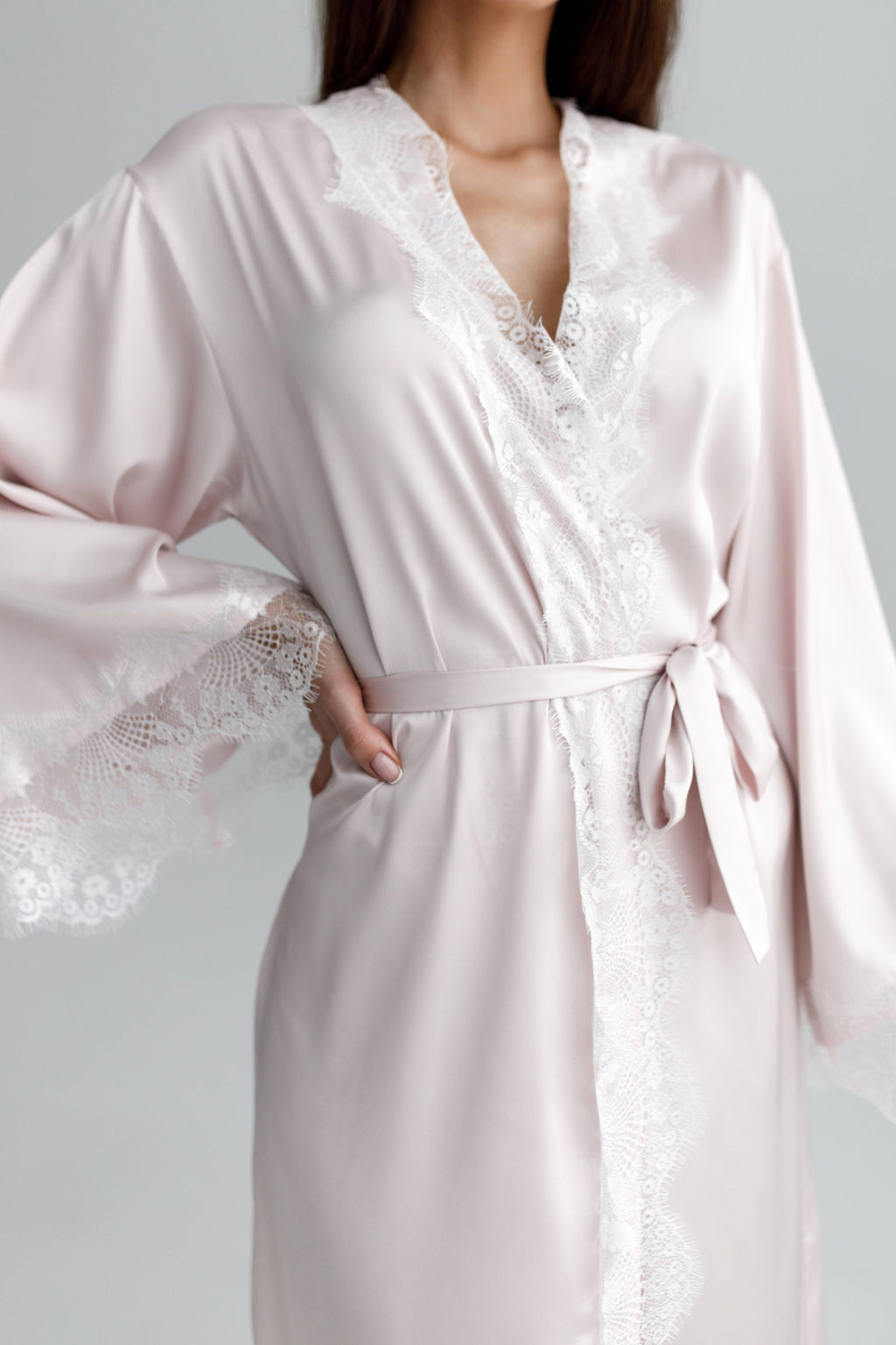 1134 КРЕМОВЫЙ ХАЛАТ (ЦВЕТОЧЕК) - Karolina фото 4