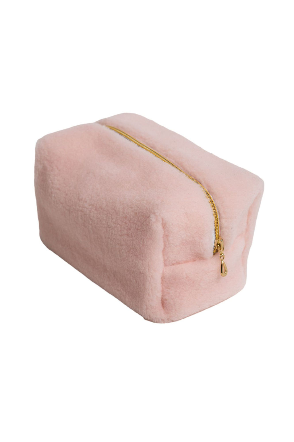 Косметичка меховая Тедди пудра