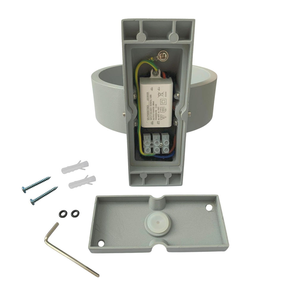 ULU-S34A-8W/4000K IP65 GREY Светильник светодиодный уличный. Архитектурный накладной. Белый свет (4000K). Корпус серый. TM Uniel