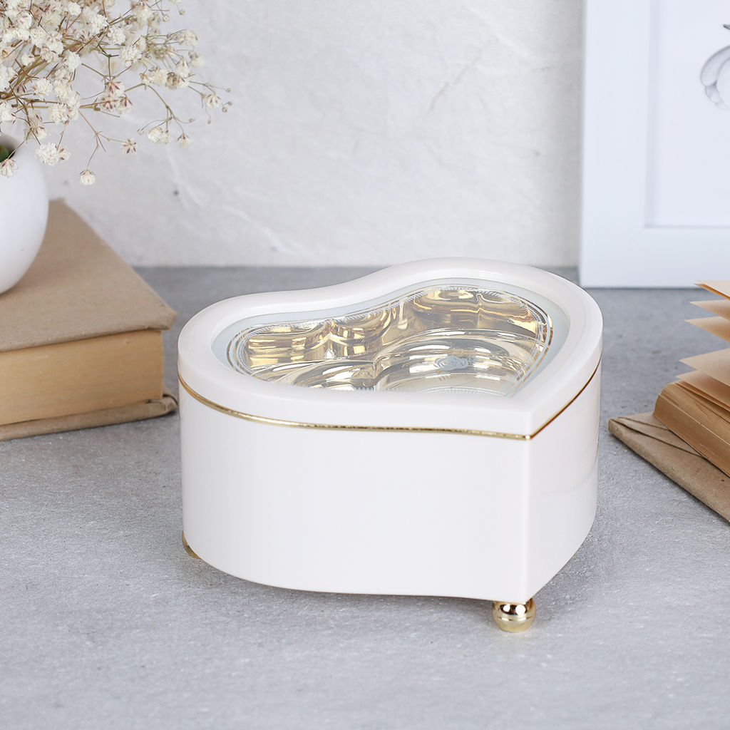 Шкатулка музыкальная Сердце с балериной / YL2046-2 /уп 72/белая - Галеонтрейд фото 5