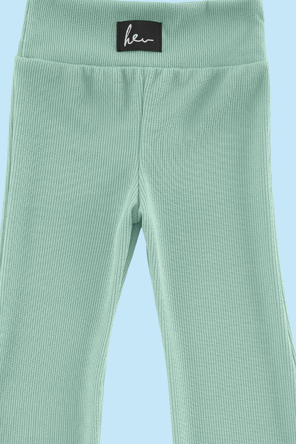 Lacivert K?z Cocuk Genis Paca/Flare Basic Orme Tayt TKDSS24TA00007 - Trendyolmilla фото 4