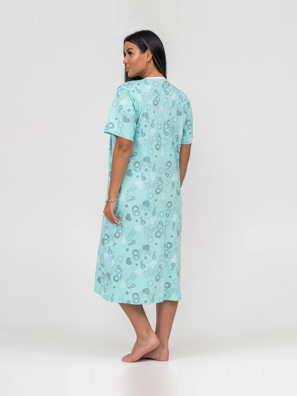 Ночная сорочка женская, цвет бирюзовый