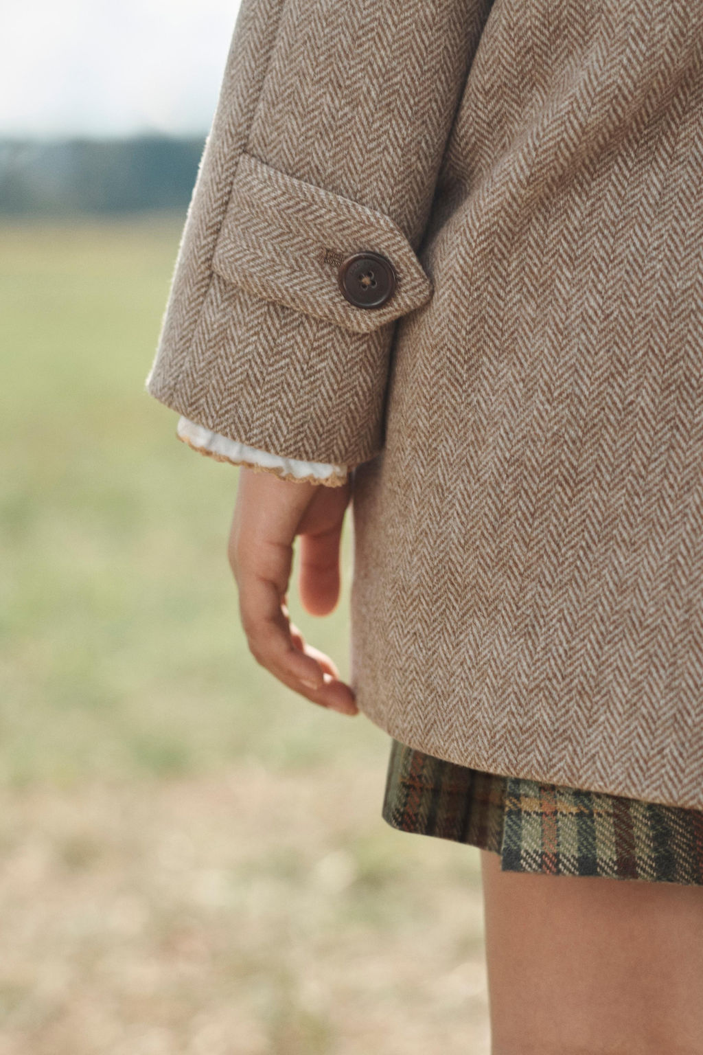 HERRINGBONE WOOL BLEND COAT LIMITED EDITION - Zara фото 5