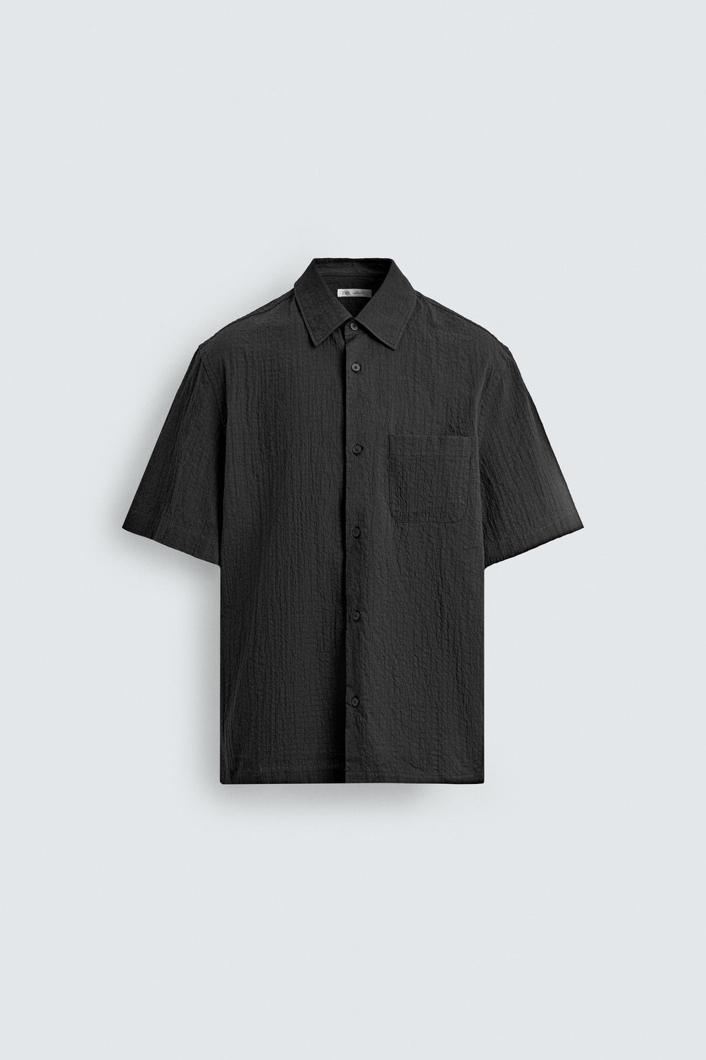 CAMISA REGULAR FIT ESTRUCTURA / Negro - Zara фото 7