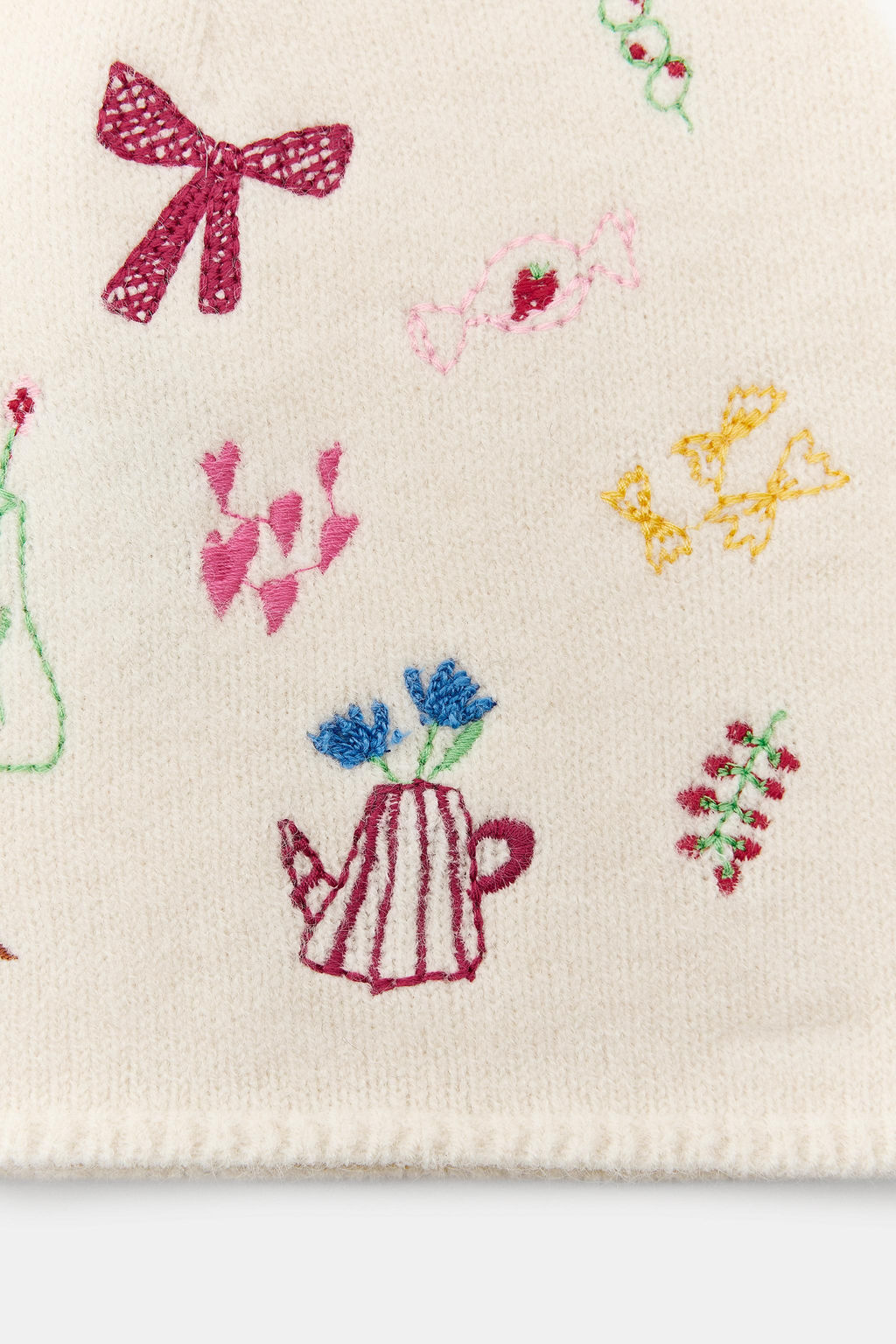 EMBROIDERED KNITTED BEANIE HAT - Zara фото 3