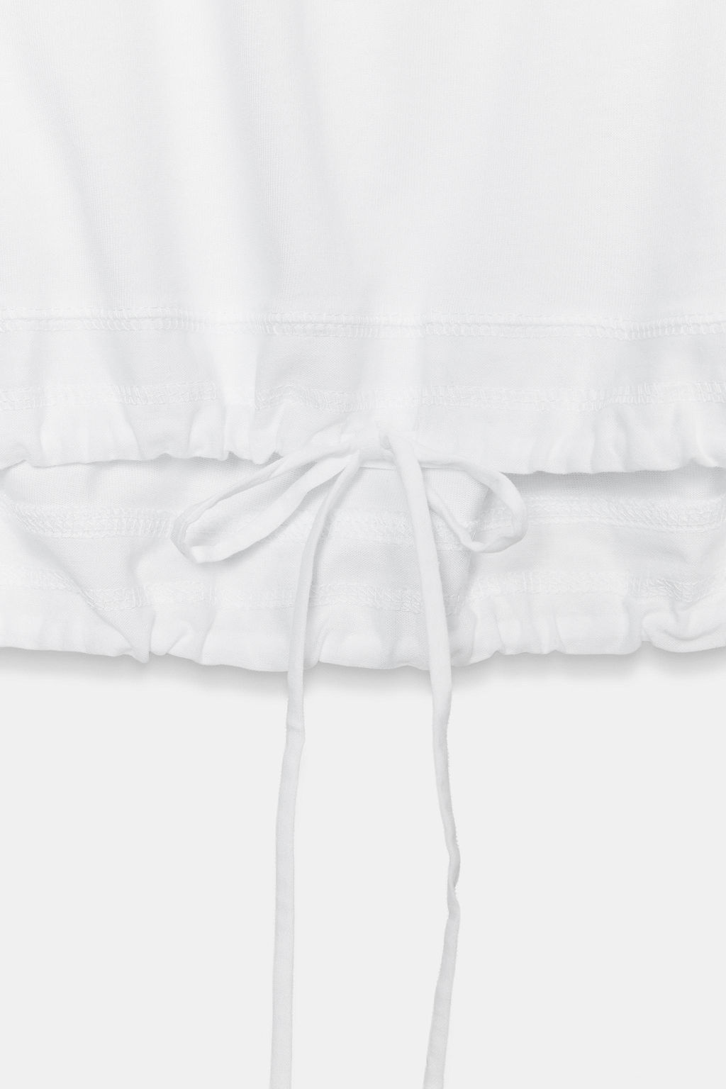COTTON T-SHIRT WITH TIES - Zara фото 11