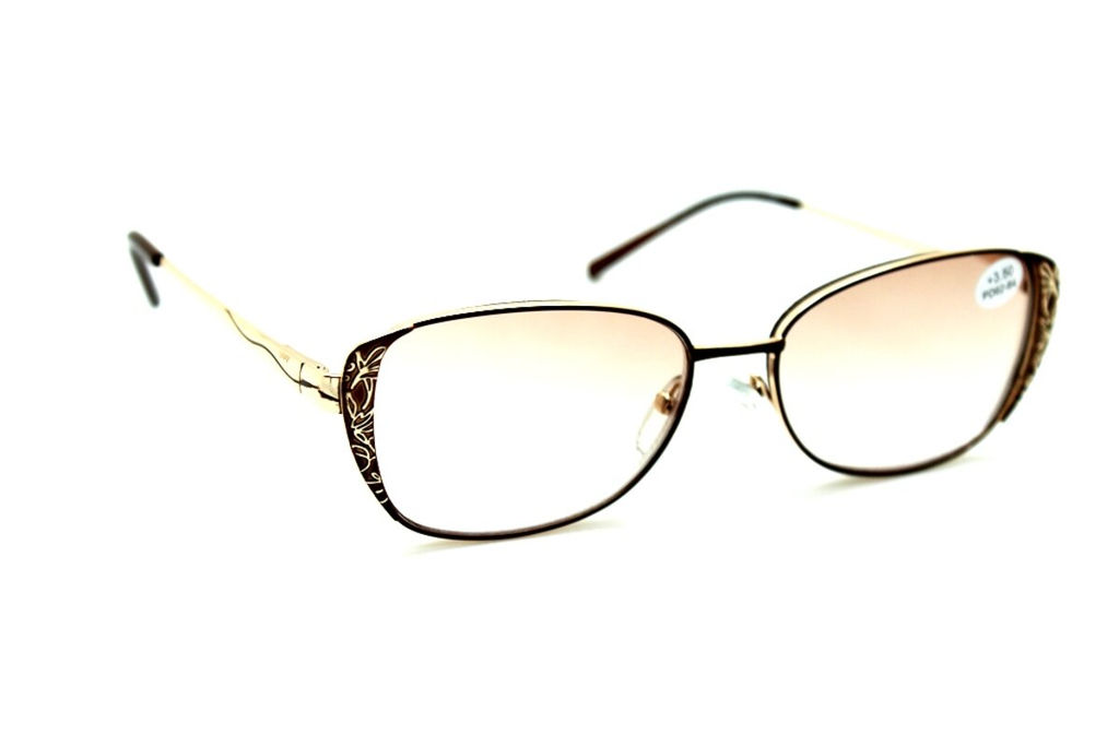 Готовые очки f- 1008 brown/gold тонировка +1,5