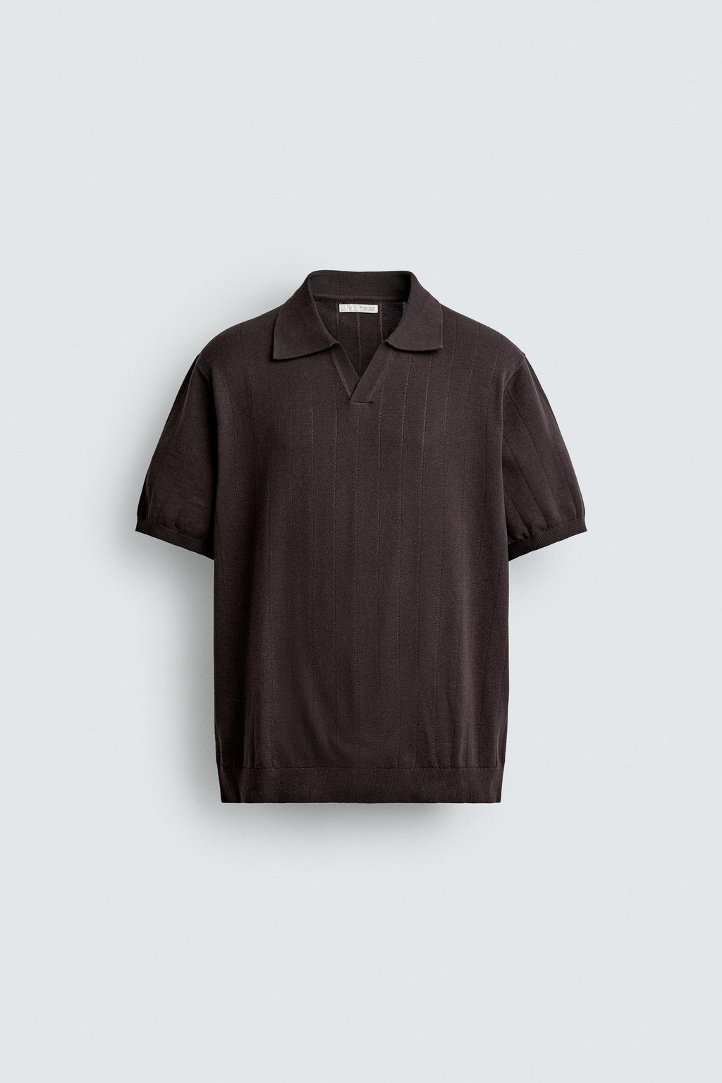 POLO PUNTO CANAL? REGULAR FIT / Chocolate - Zara фото 8