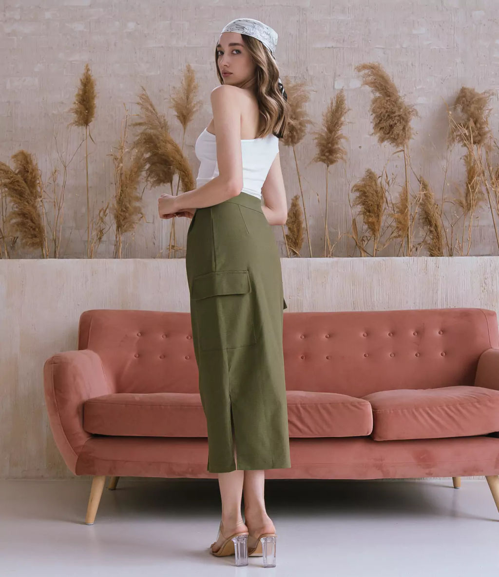 Юбка #ОБШ1823, хаки