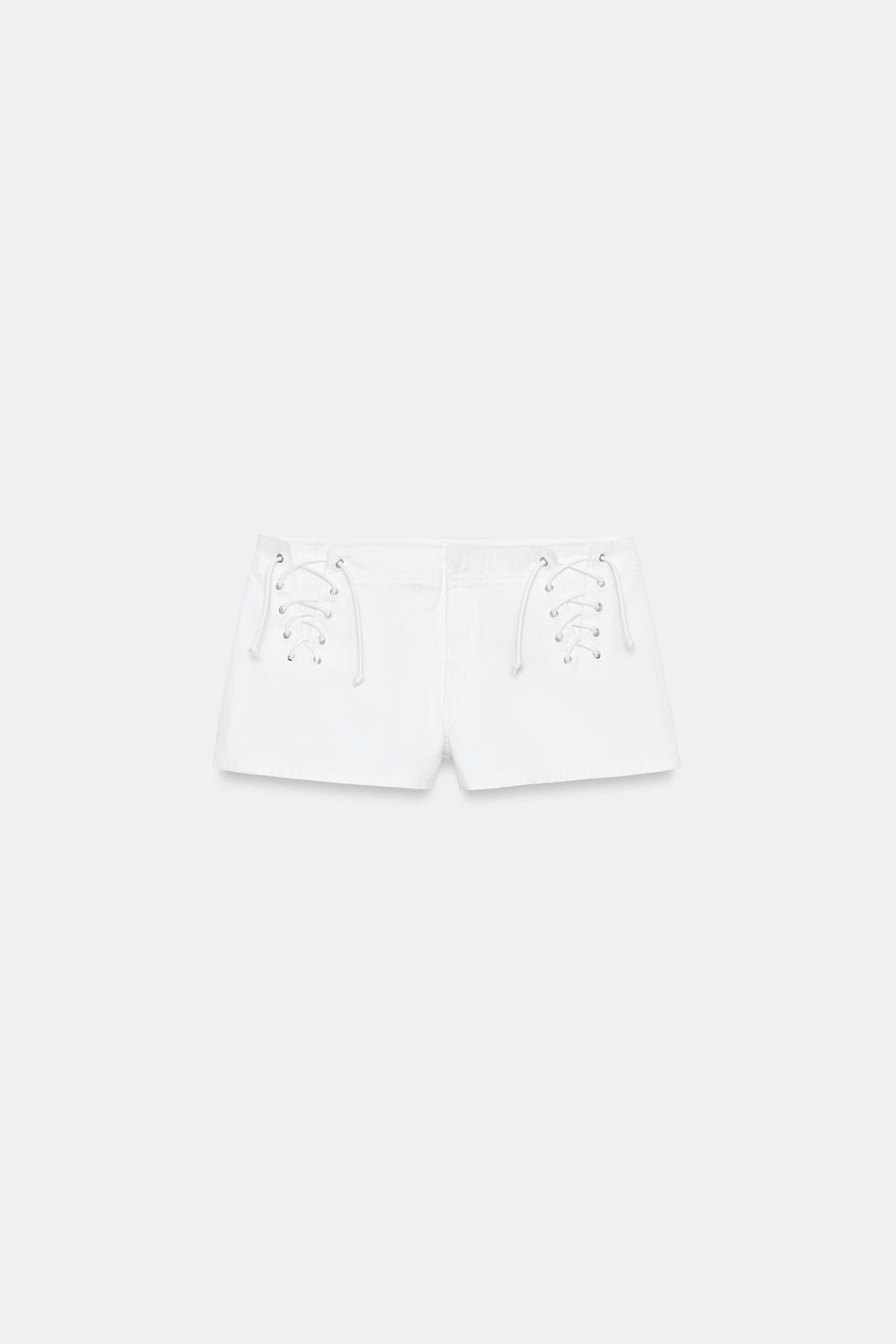 SHORTS MINI CORDONES CRUZADOS / Blanco - Zara фото 7