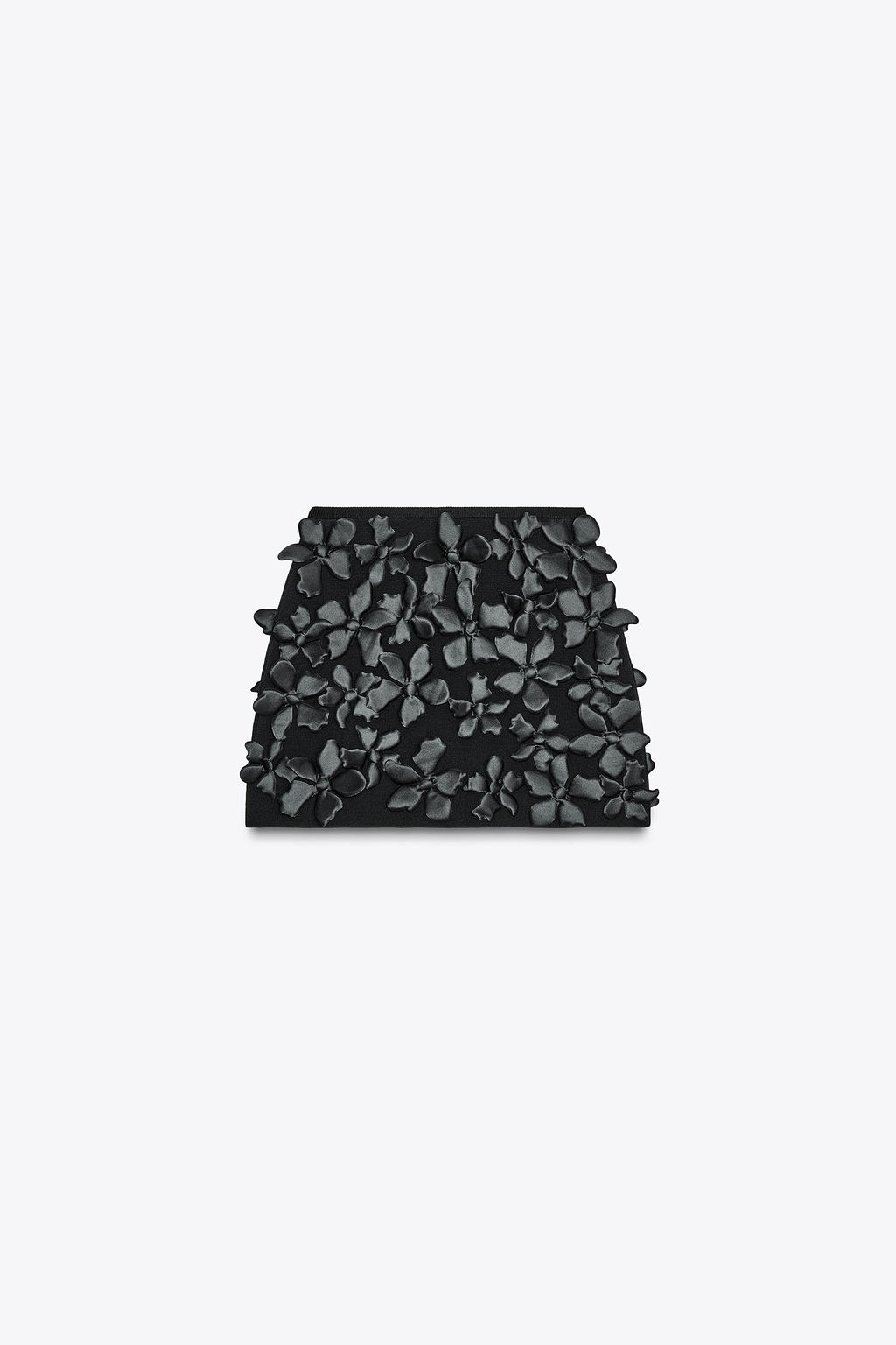 FLORAL TEXTURED KNIT MINI SKIRT - Zara фото 5