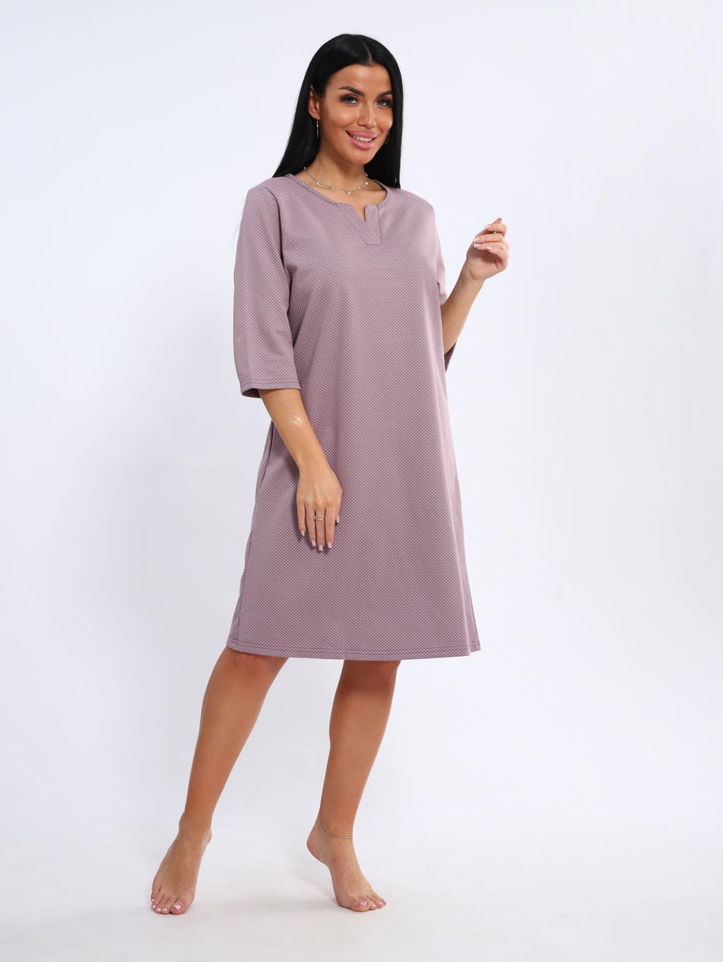 Сорочка теплая, футер с начесом (01035) - Плиона фото 2