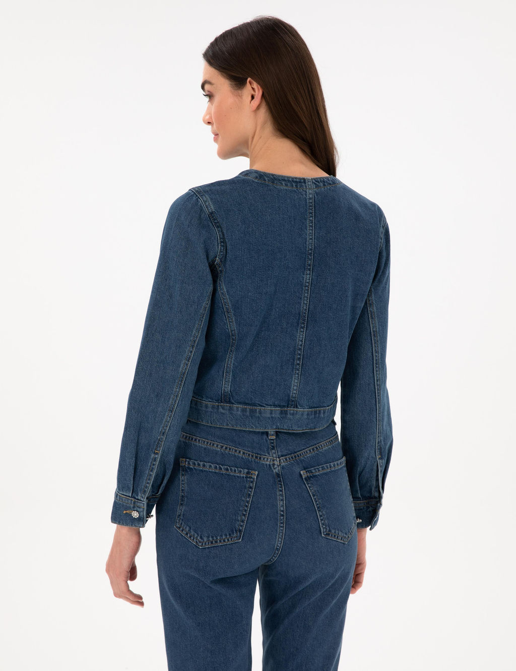 Mavi Crop Top Jean Ceket - Pierre cardin фото 5