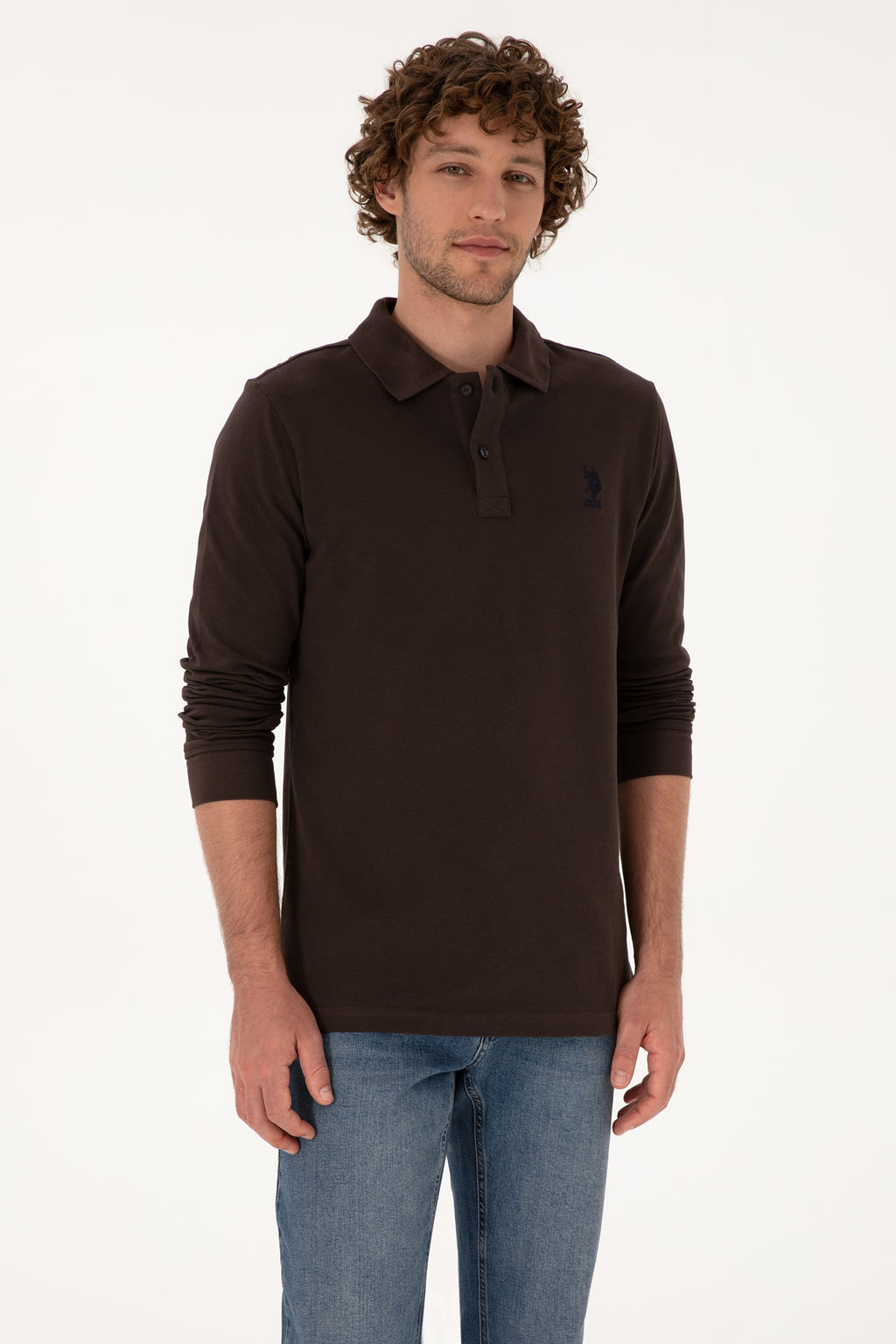 Erkek Koyu Kahverengi Basic Sweatshirt Sepette S_rpriz _ndirim - U.s. polo assn фото 10