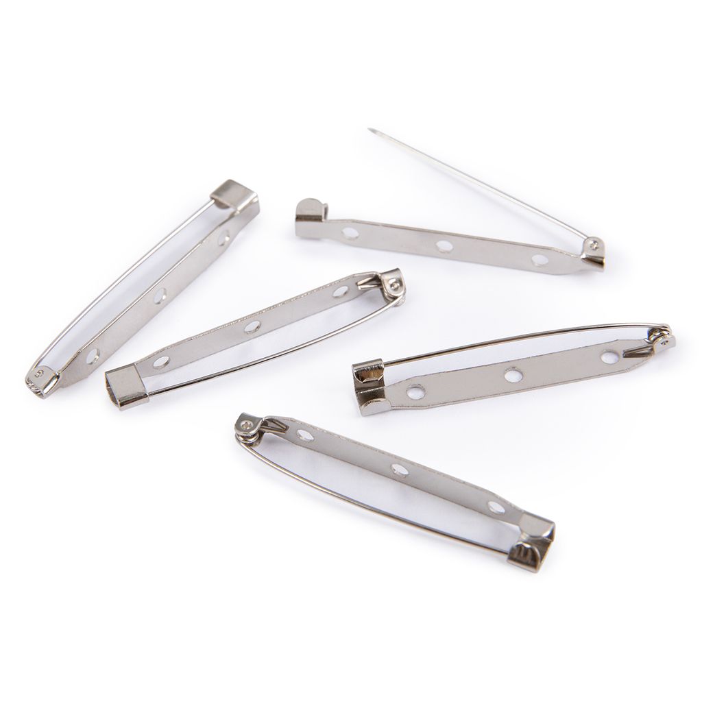 Zlatka Заготовки для броши DC-317 4.5 см 50 шт 3 шт №02 под никель