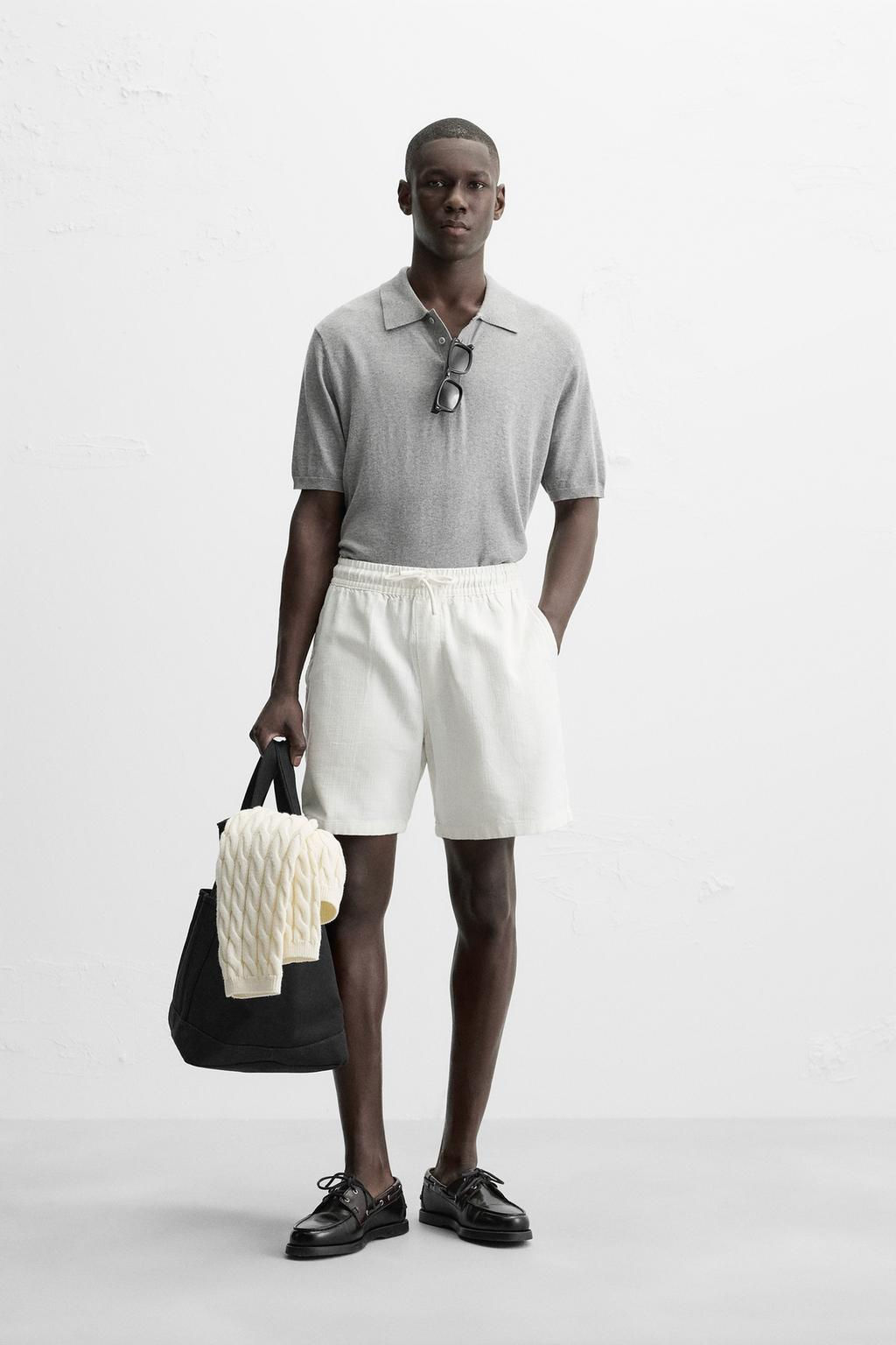 TEXTURED REGULAR FIT BERMUDA SHORTS - Zara фото 2