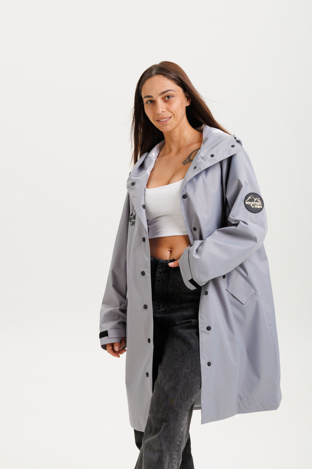 Плащ-дождевик (серый)