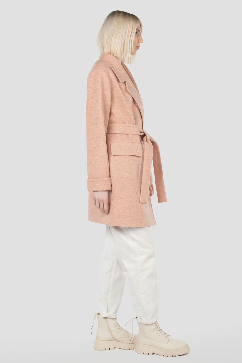 Пальто женское демисезонное (пояс) - El podio фото 4