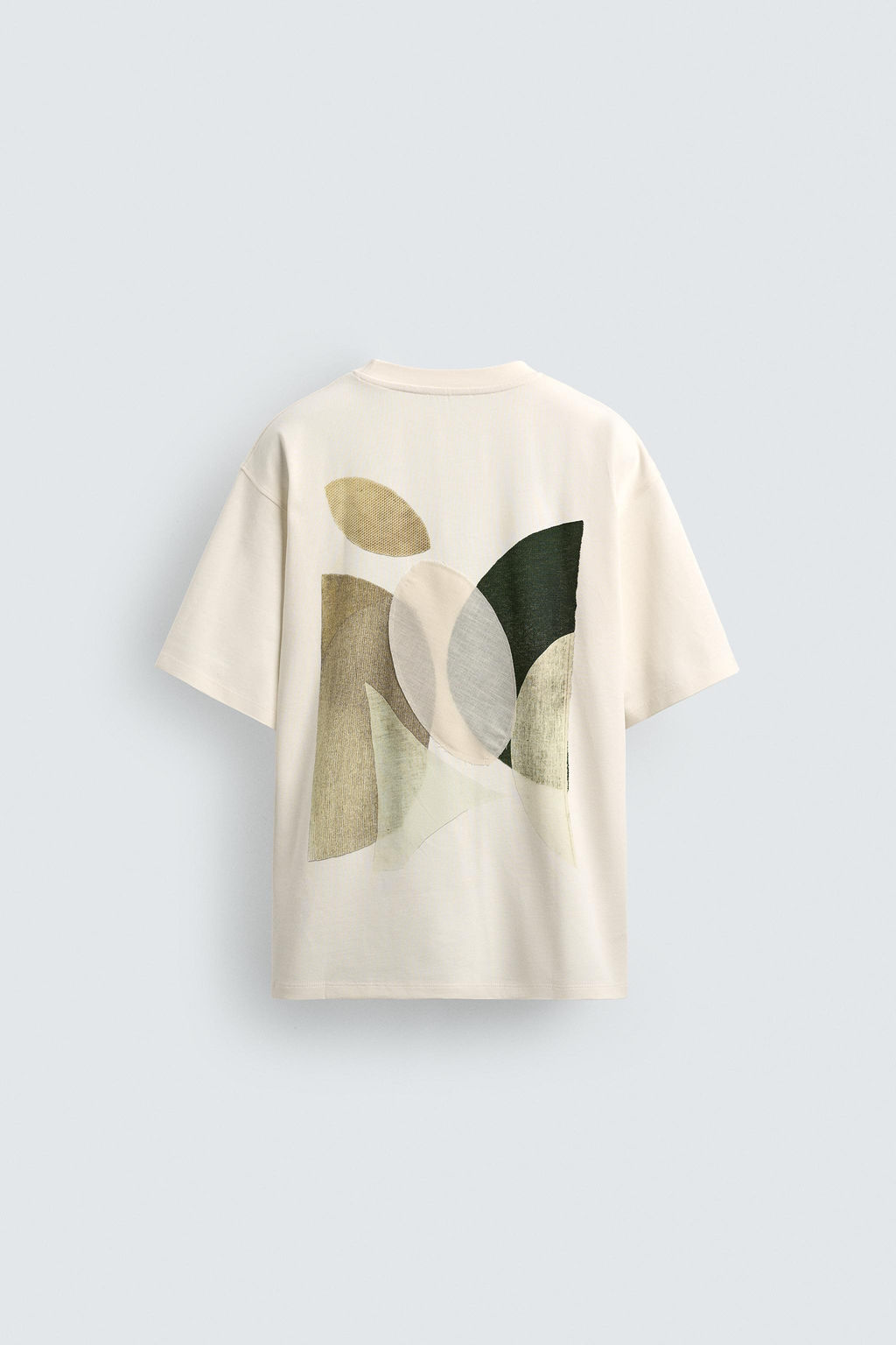 CAMISETA TEXTO PARCHES COMBINADOS / Blanco roto - Zara фото 8