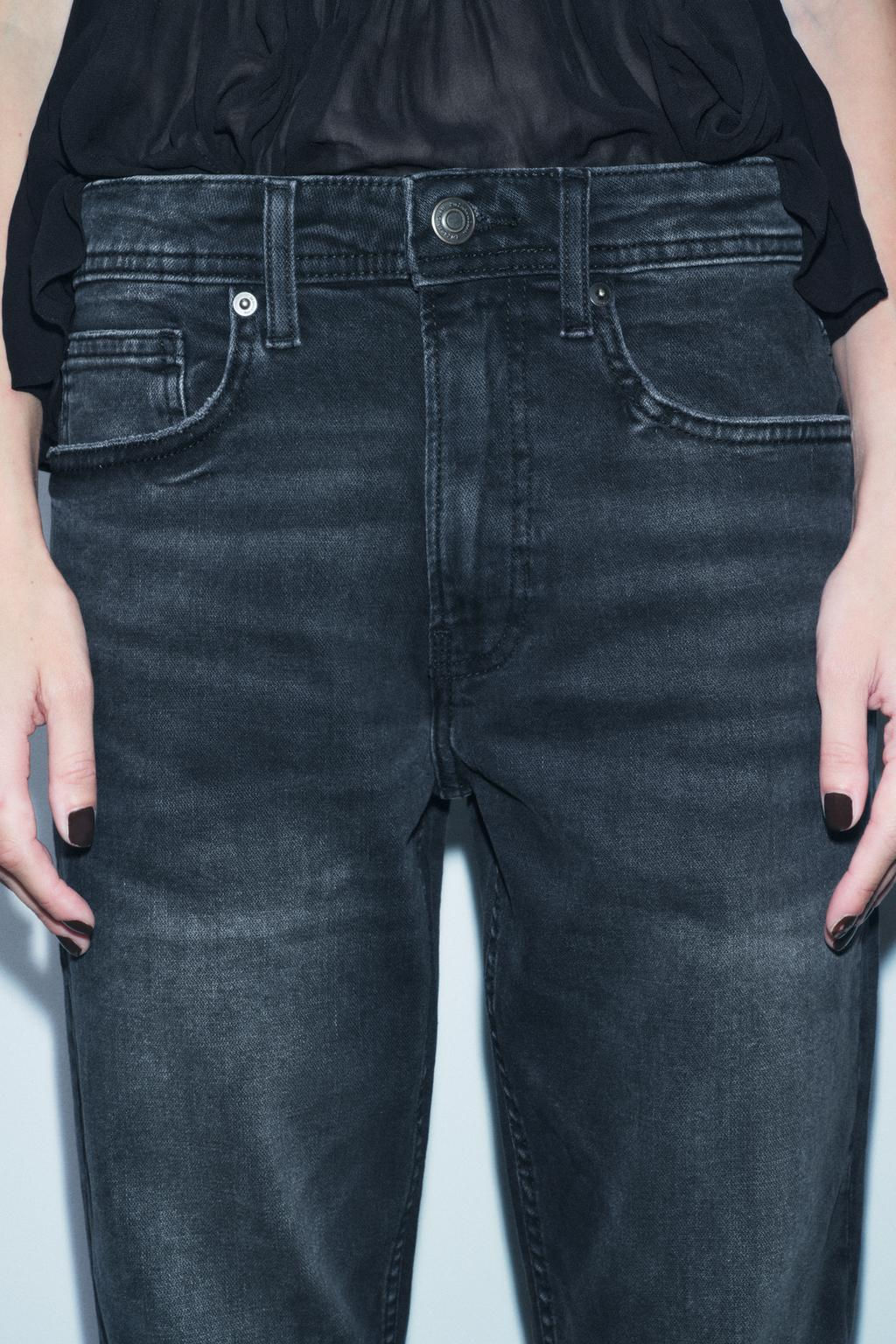 ZW COLLECTION RELAXED SLIM FIT MID-RISE JEANS - Zara фото 2