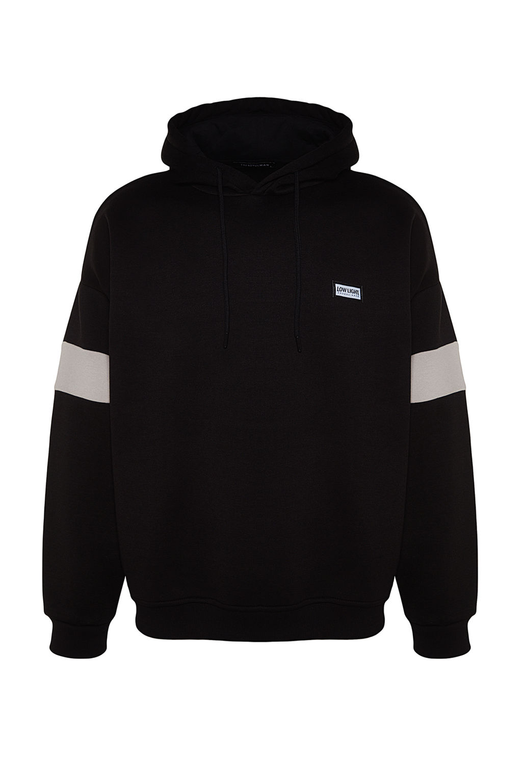 TRENDYOL MAN Gri Oversize/Genis Kesim Etiketli Renk Bloklu Ici Polarl? Sweatshirt TMNAW24SW00128 - Trendyolmilla фото 18
