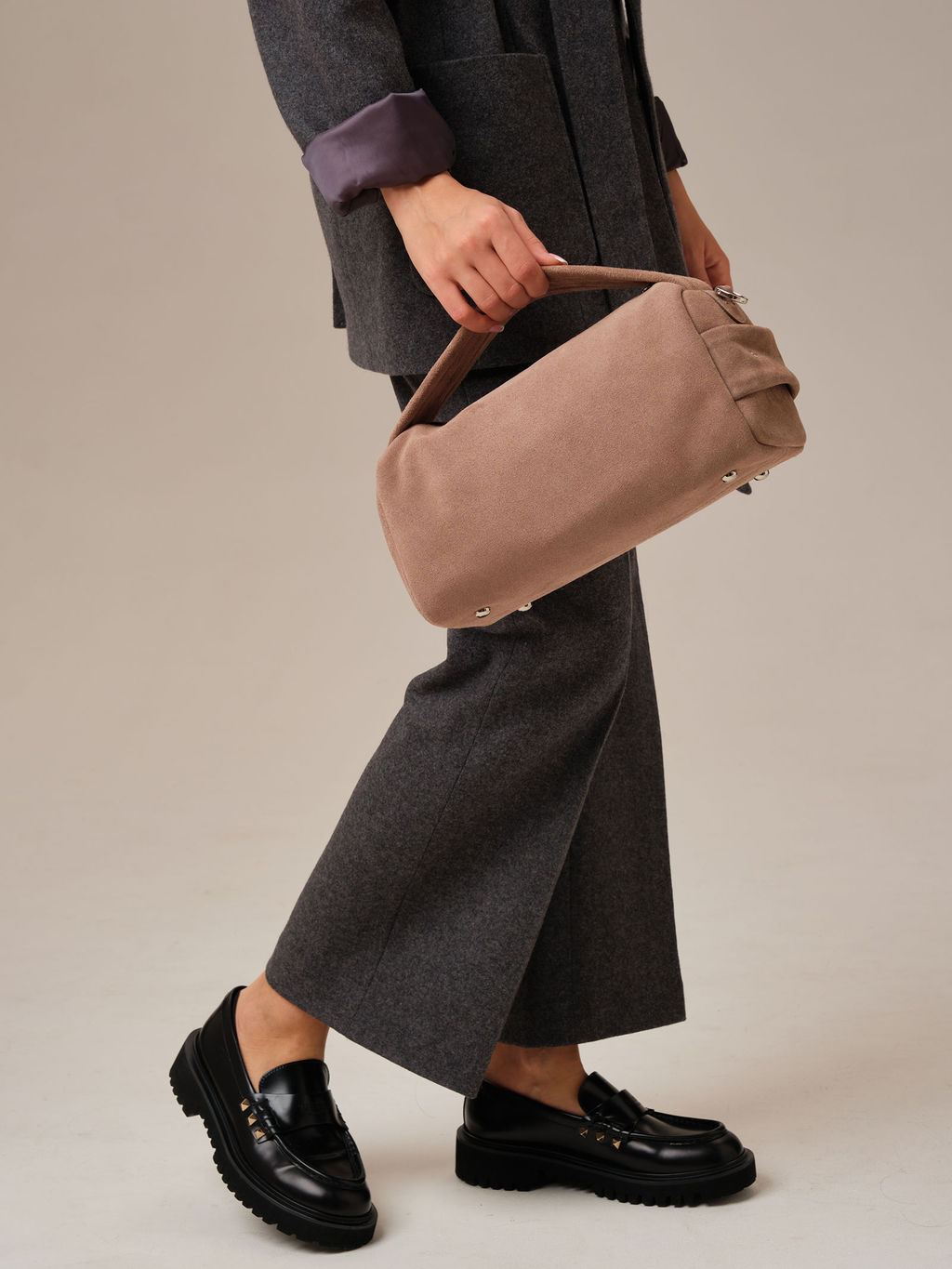 Замшевая сумка Solea DBR 31365 капучино  фото 13