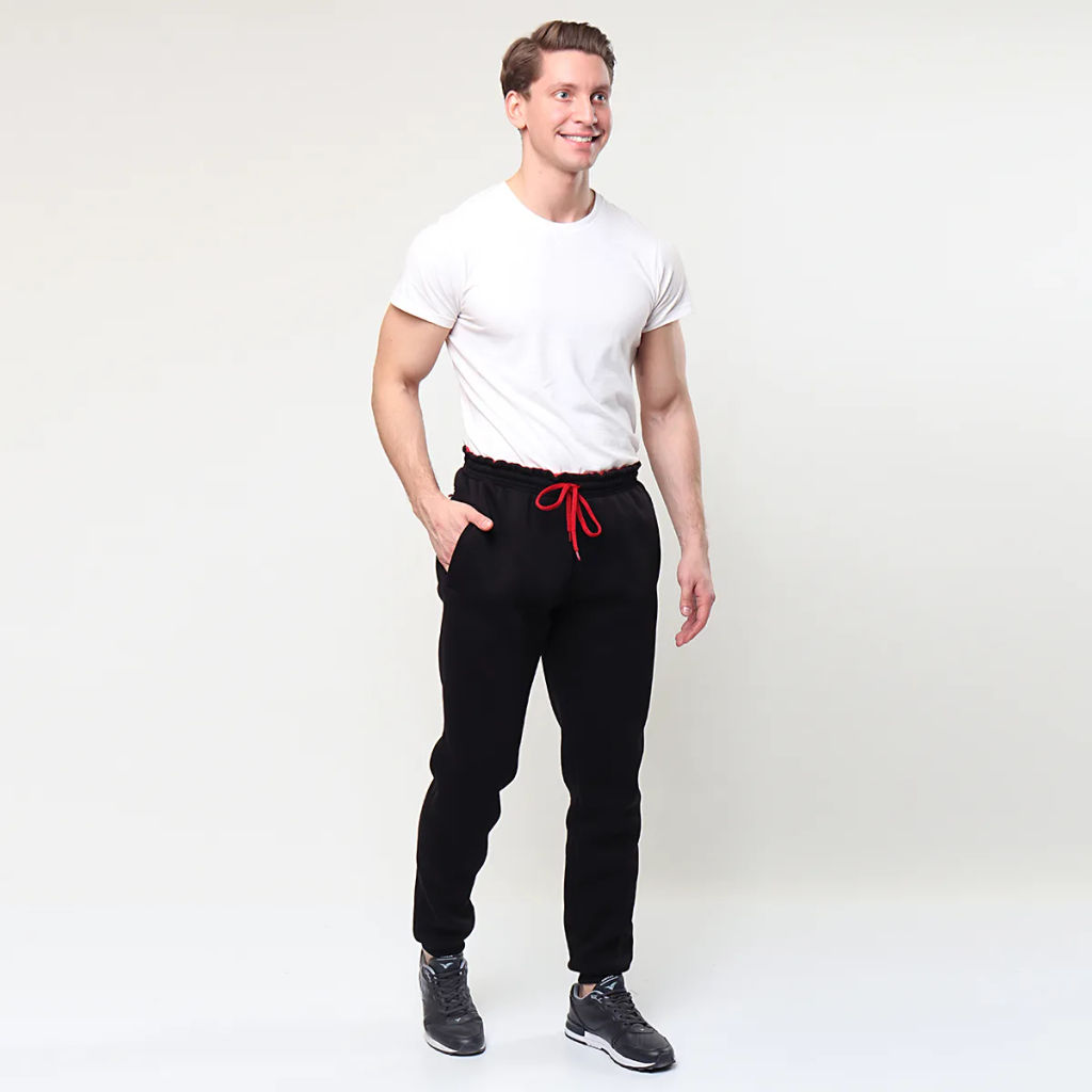 RODOS Брюки М-224 Чёрный/Красный