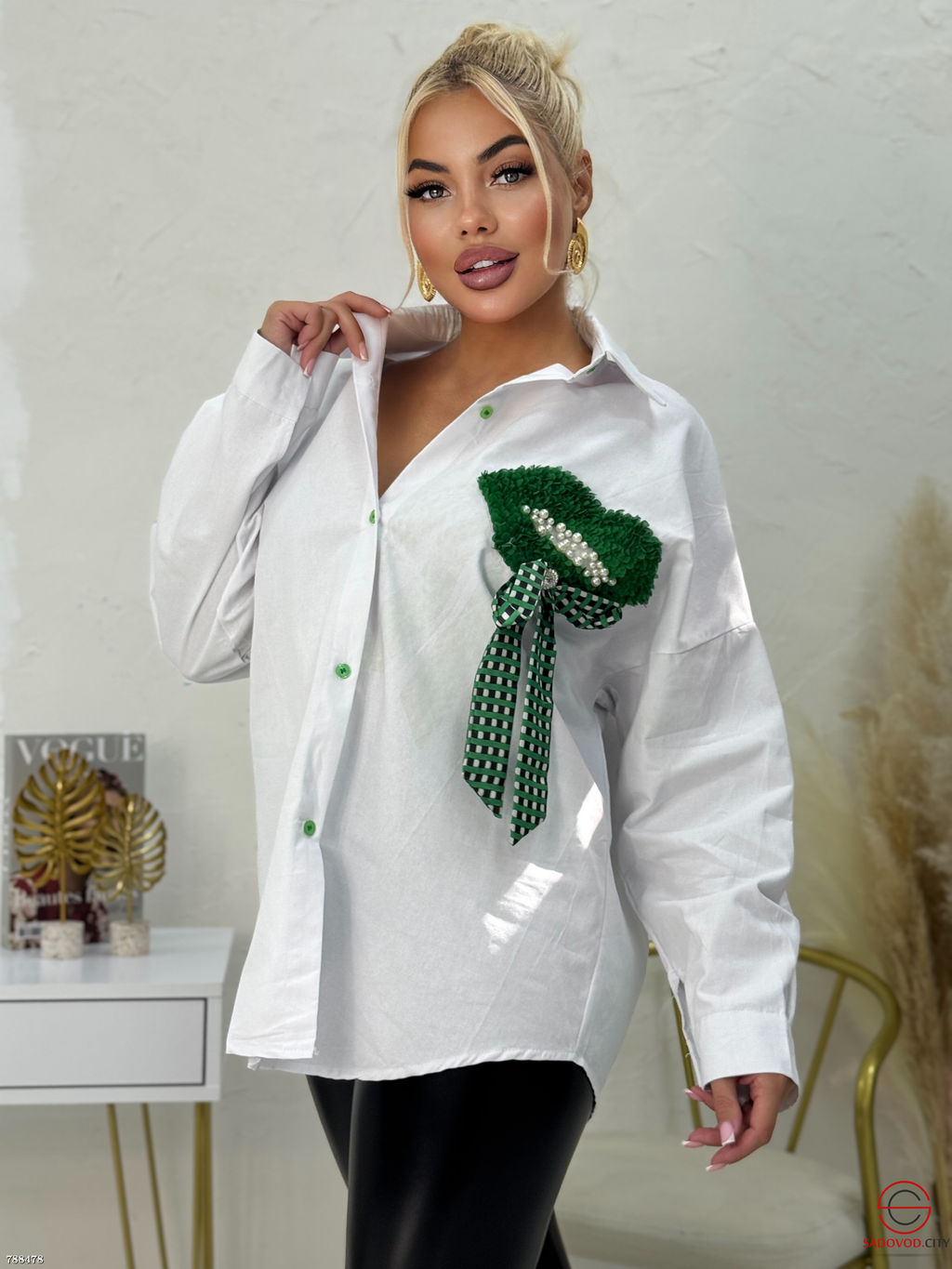 Рубашка свободная женская - Bruno фото 7