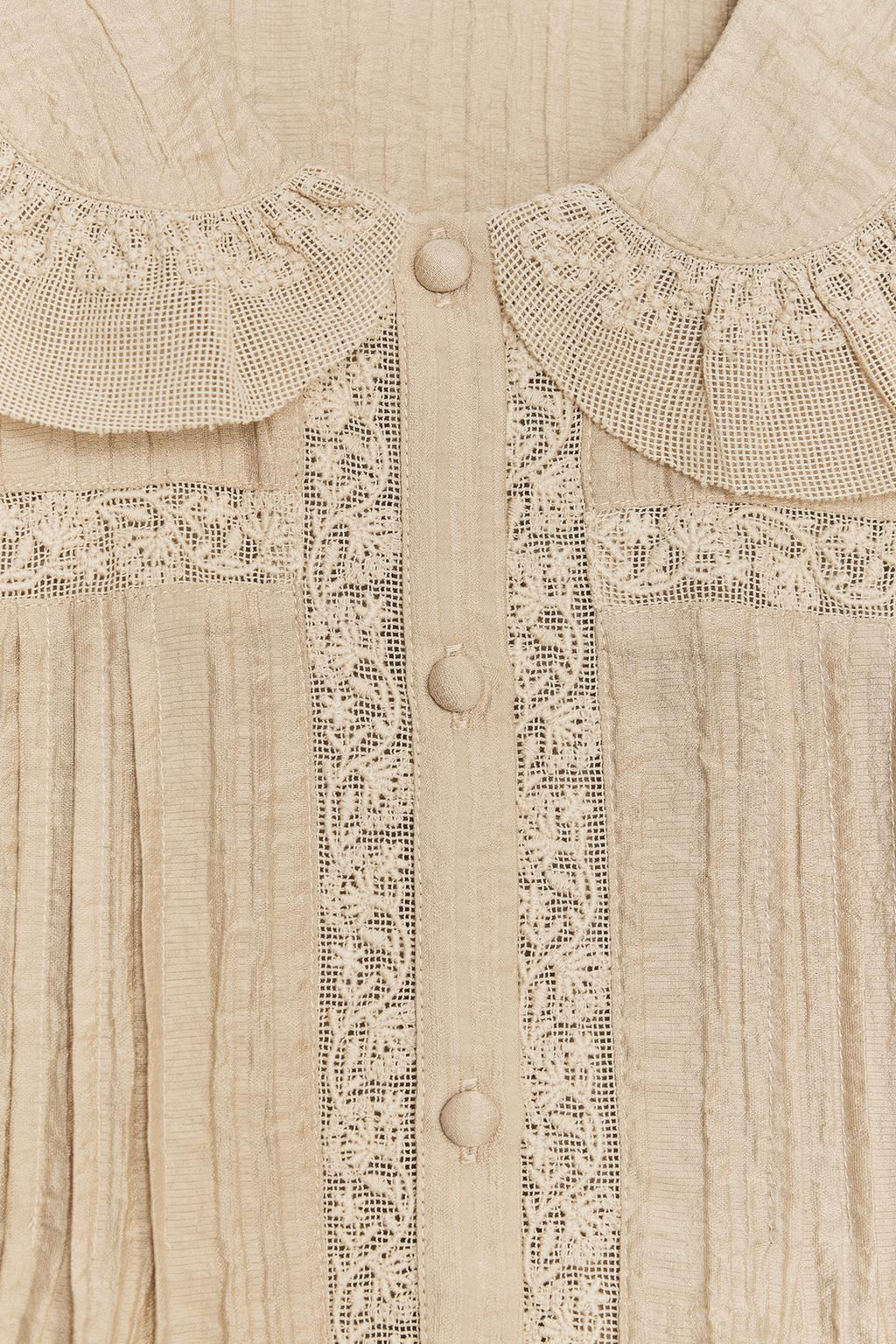 EMBROIDERED PETER PAN COLLAR SHIRT - Zara фото 4