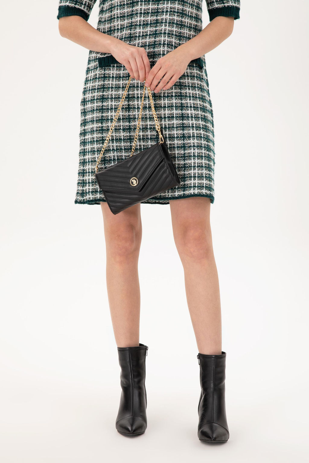 Женская черная сумка через плечо с ремешком-цепочкой Неожиданная скидка в корзине - U.s. polo assn фото 2