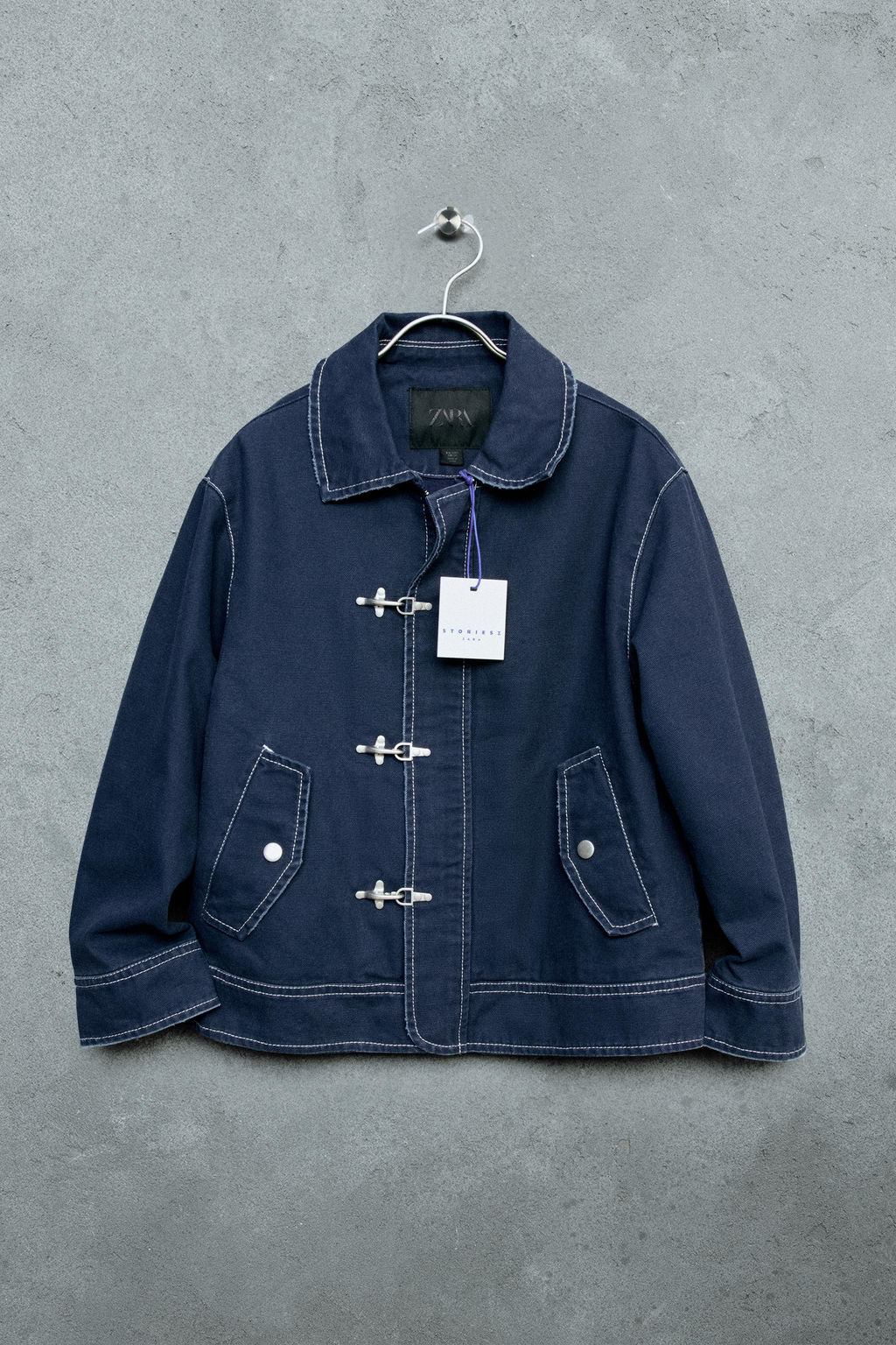 STORIESZ - CAZADORA PESPUNTES ALAMARES / marino - Zara фото 4